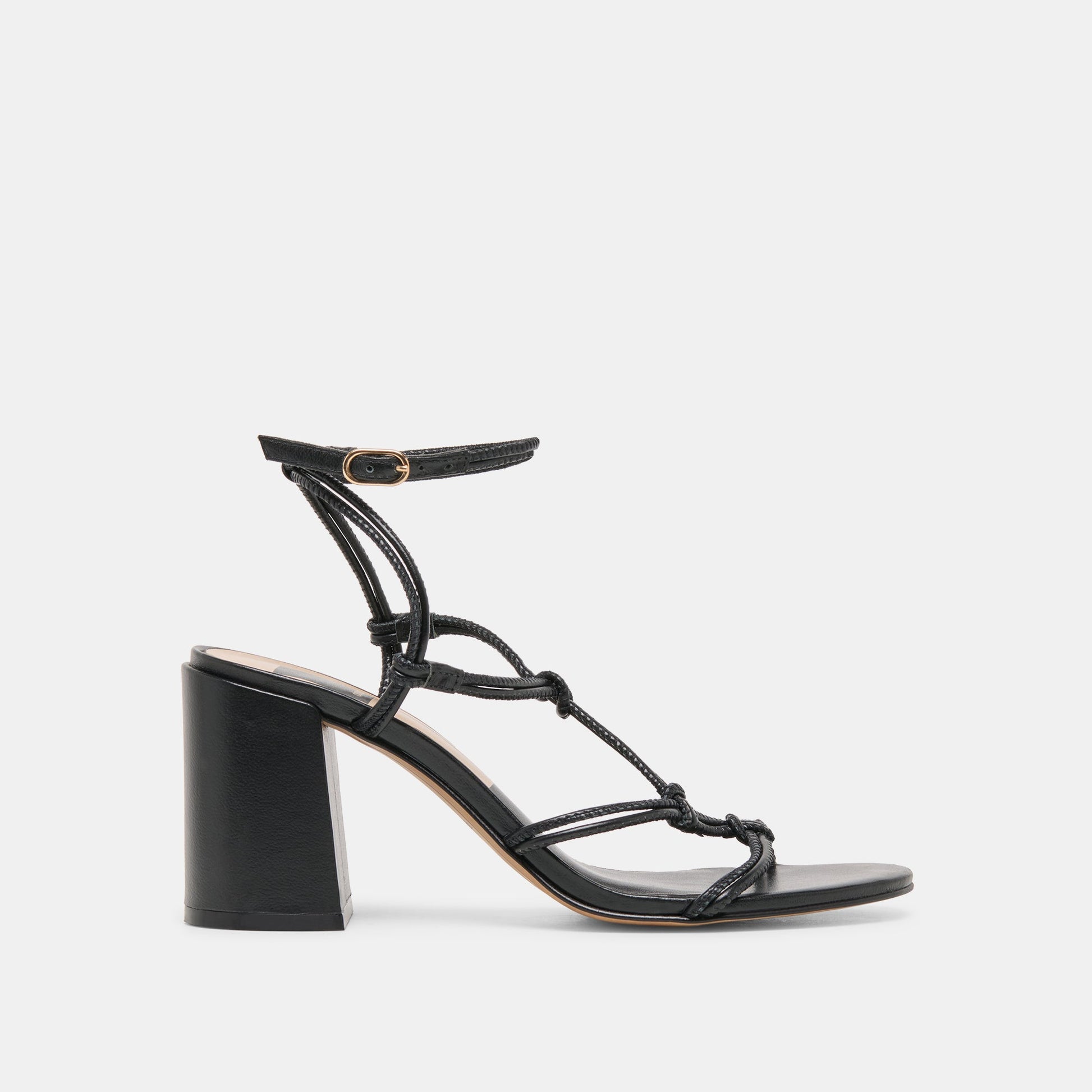 Dolce Vita Fizzy Black Leather Heels