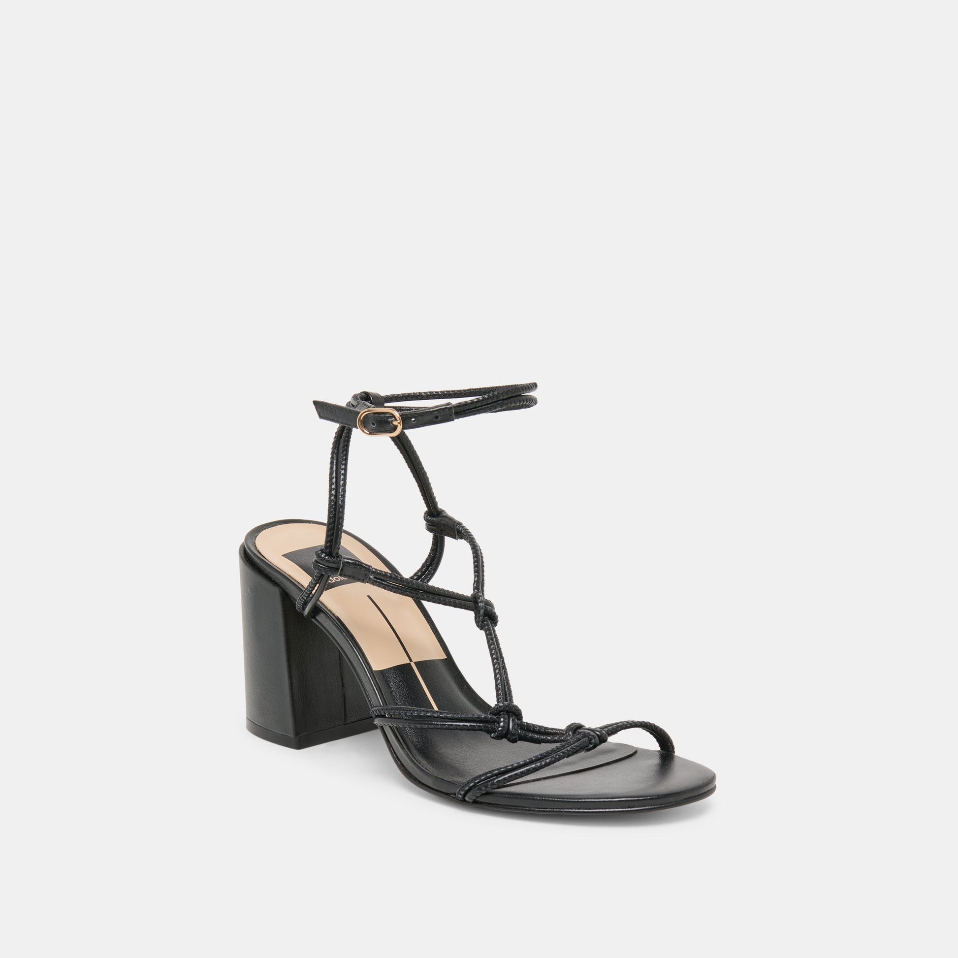 Dolce Vita Fizzy Black Leather Heels