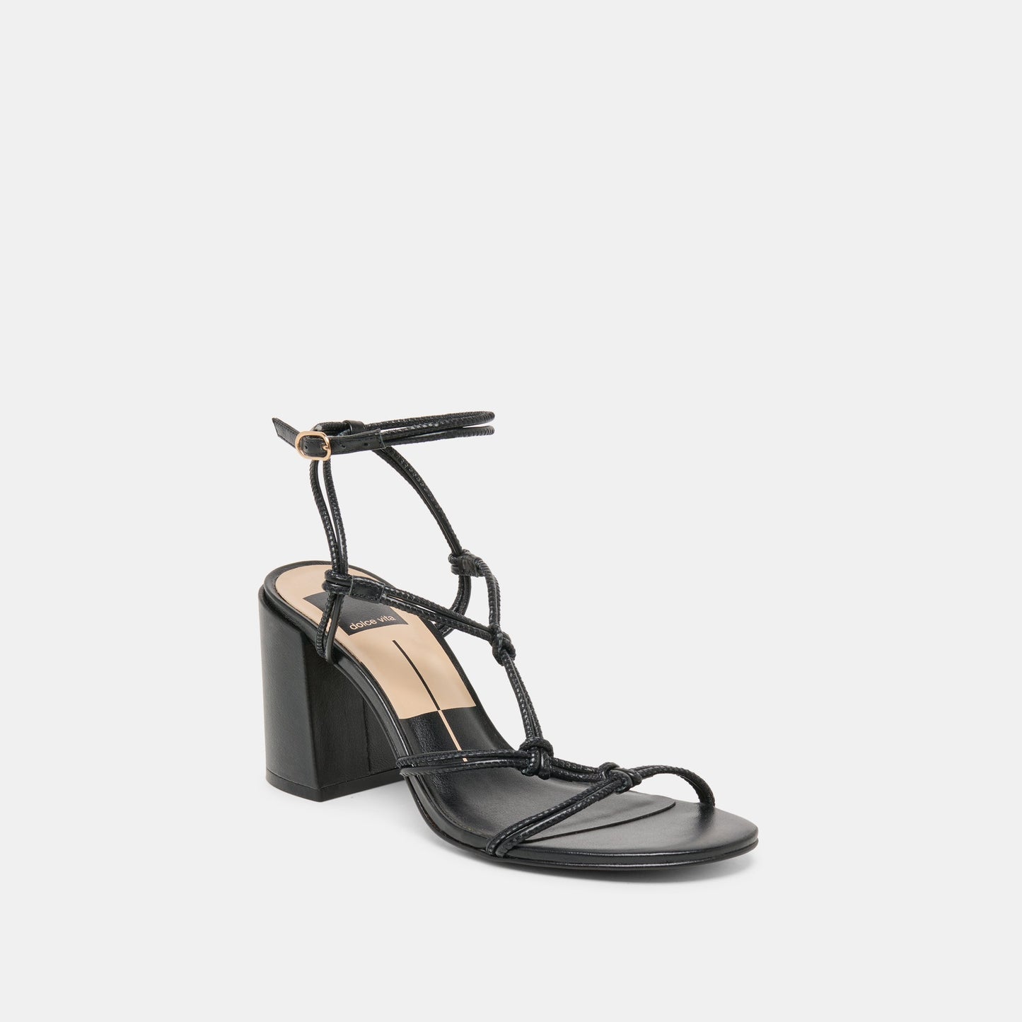 Dolce Vita Fizzy Black Leather Heels