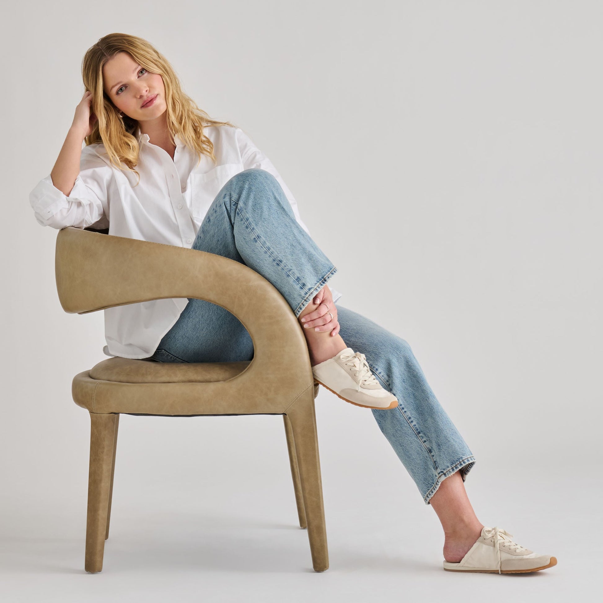 Dolce Vita Daris White Nylon Sneakers