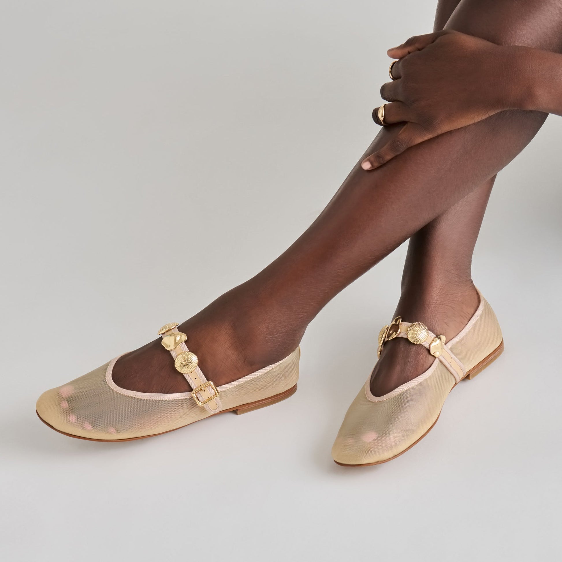 Dolce Vita Relan French Vanilla Mesh Ballet Flats