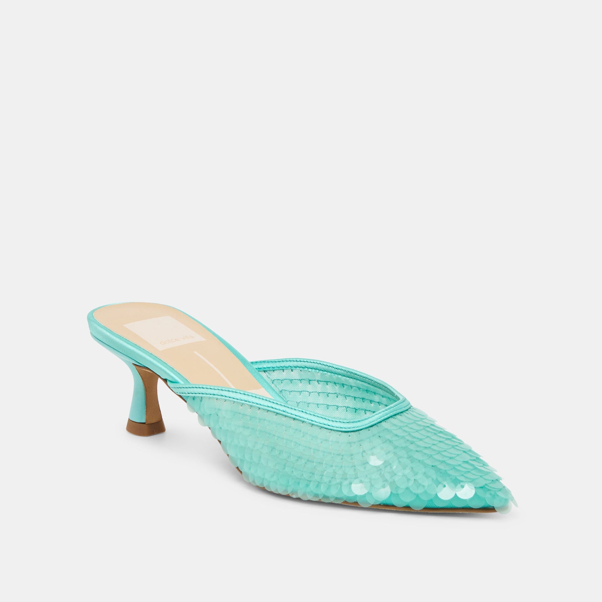 Dolce Vita Cleo Sequin Aqua Sequin Heels