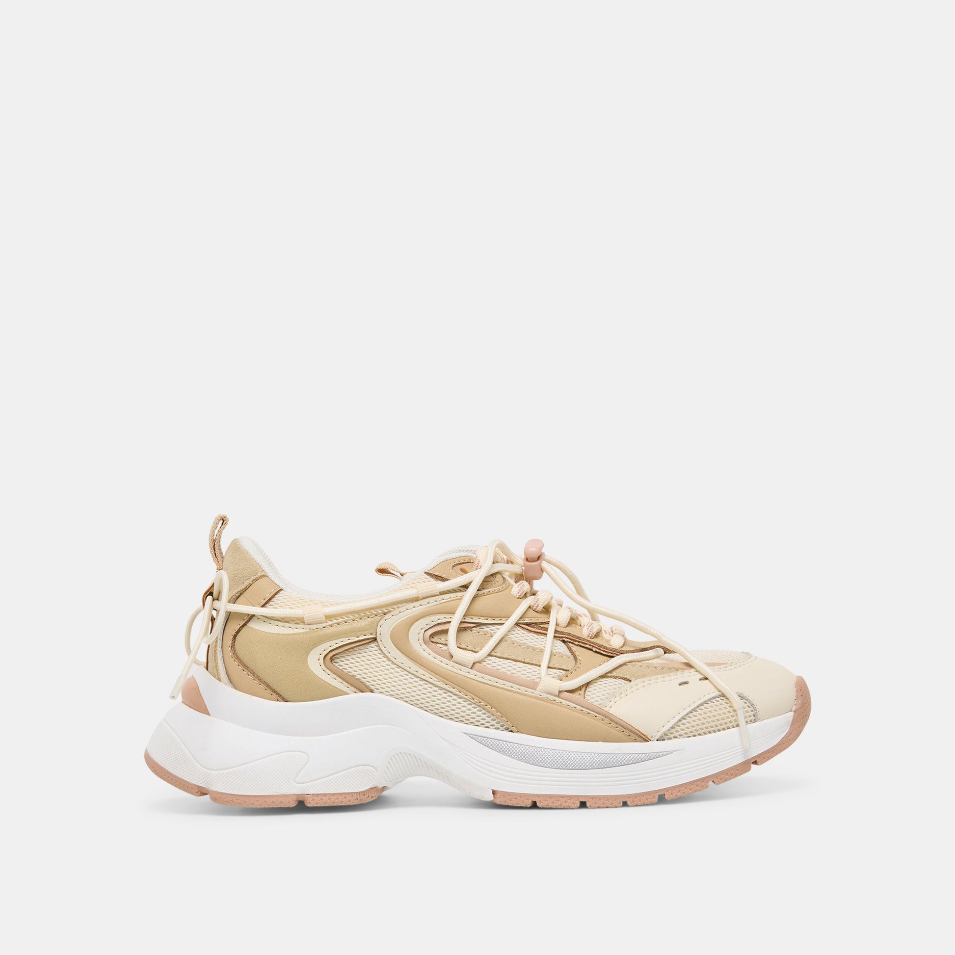 Dolce Vita Selmar Off White Leather Sneakers