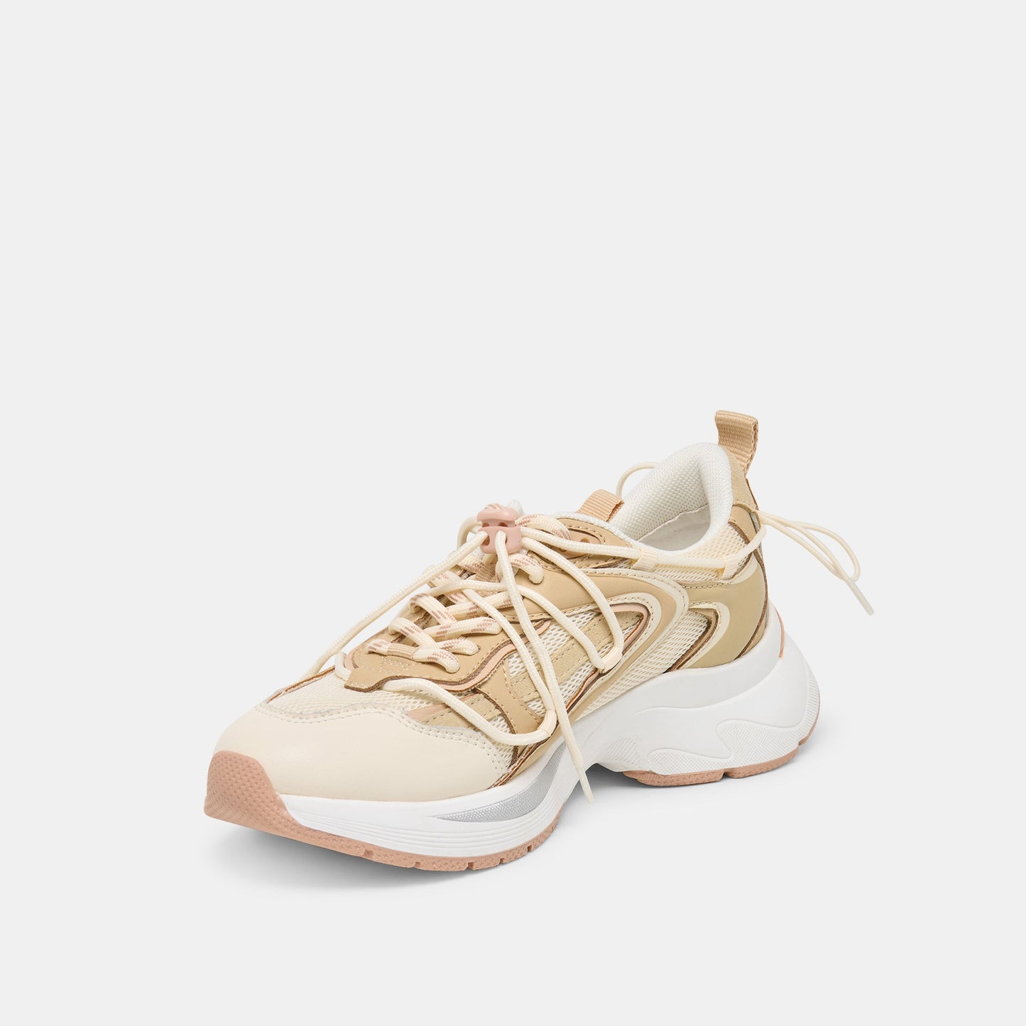 Dolce Vita Selmar Off White Leather Sneakers