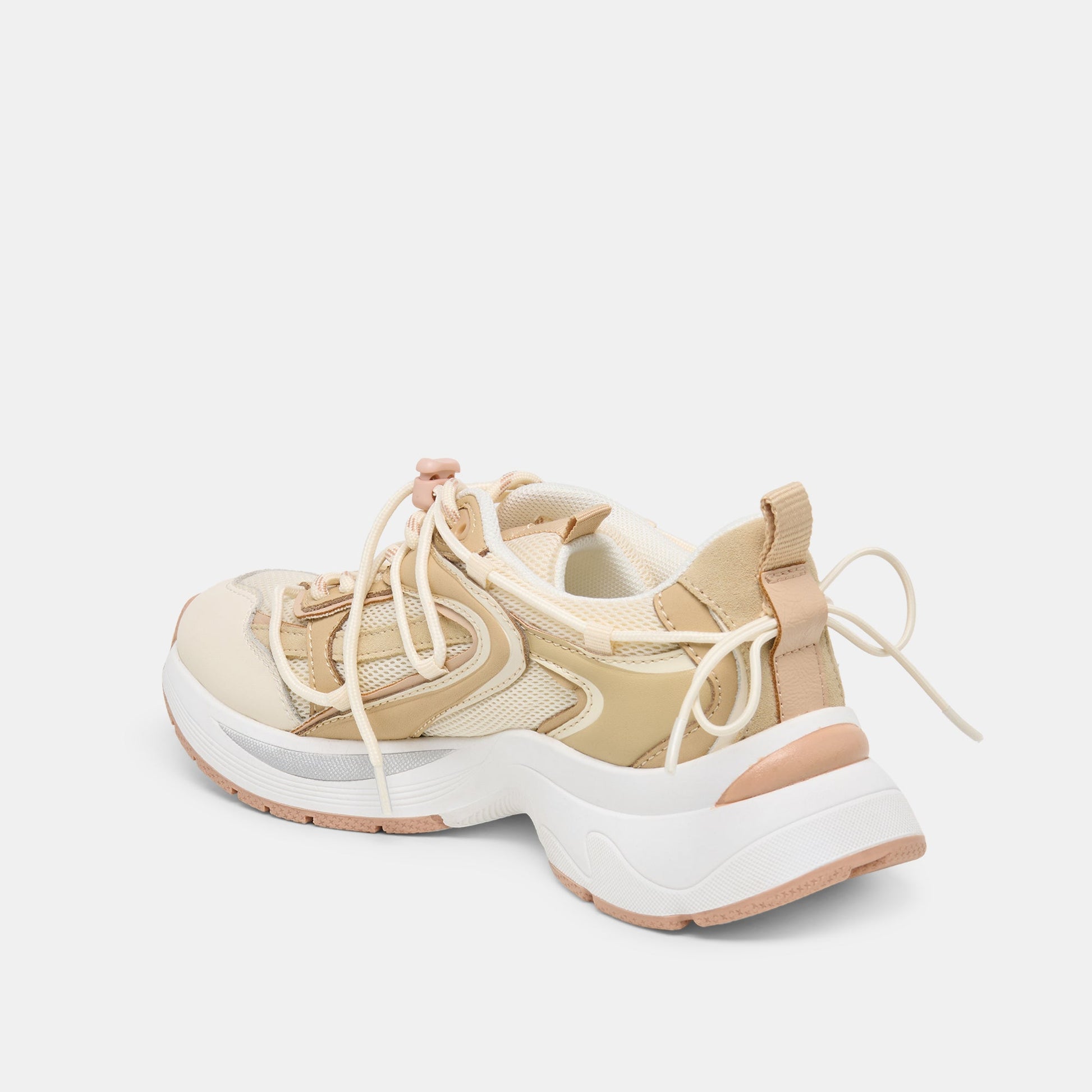 Dolce Vita Selmar Off White Leather Sneakers