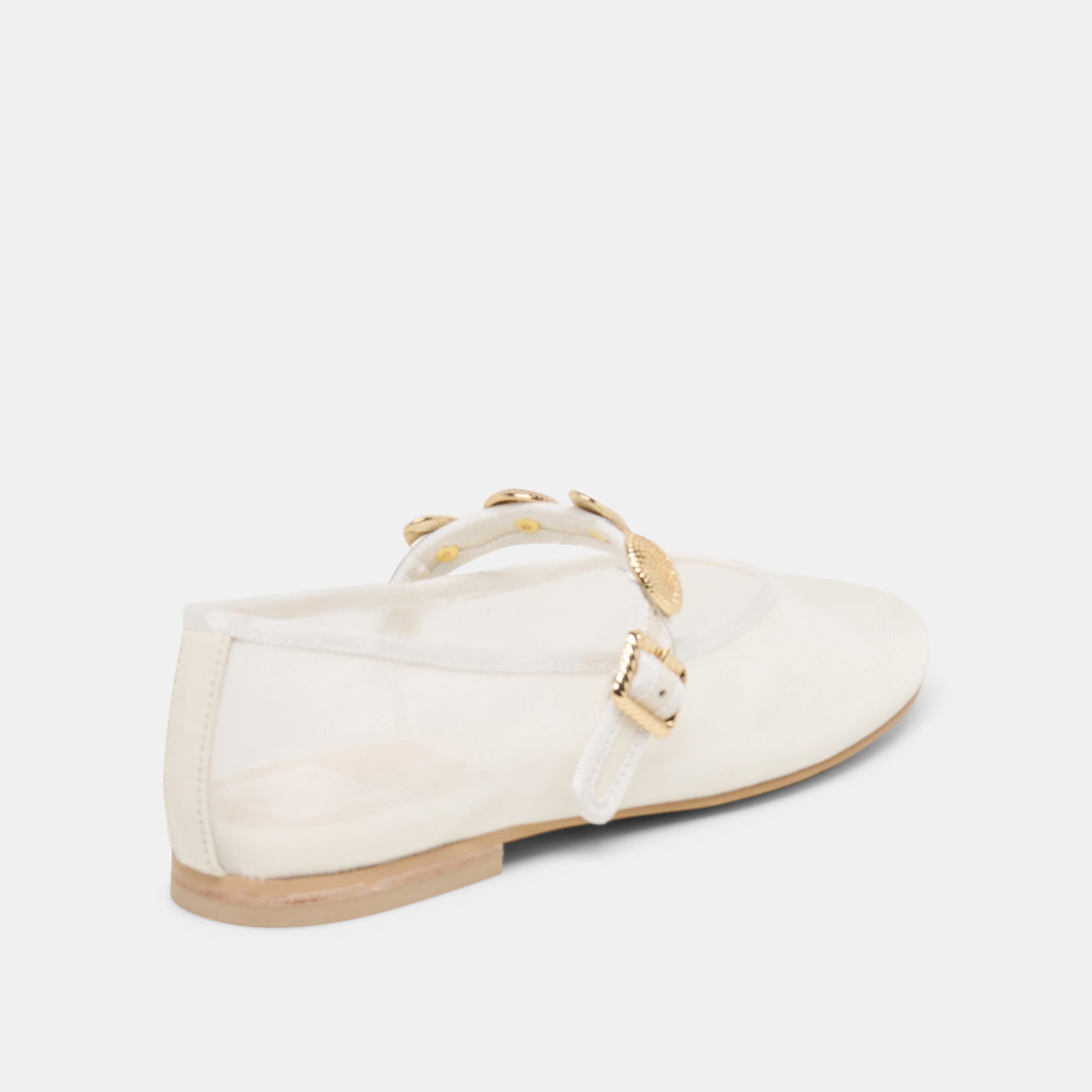 Dolce Vita Relan Mesh White Mesh Ballet Flats