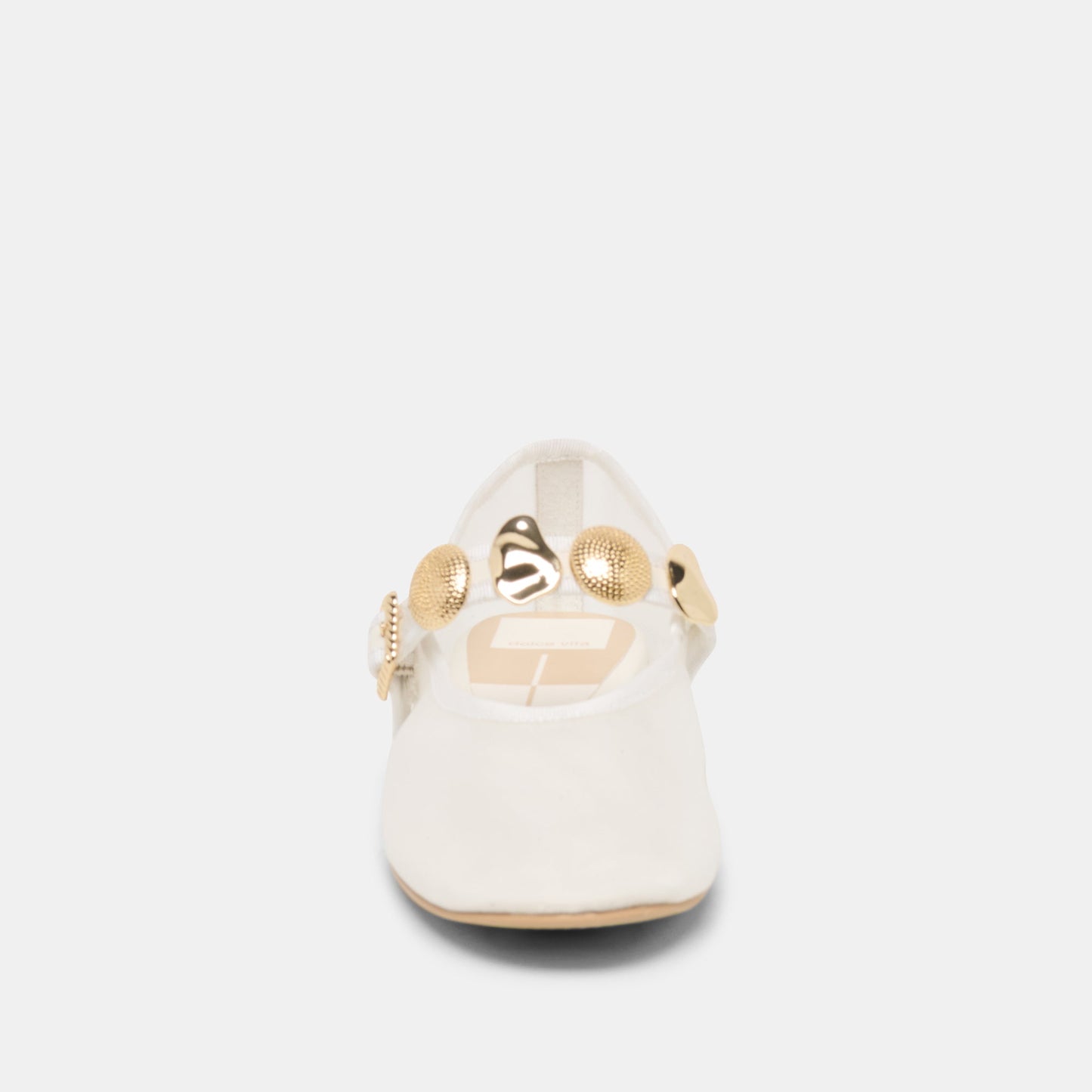 Dolce Vita Relan Mesh White Mesh Ballet Flats