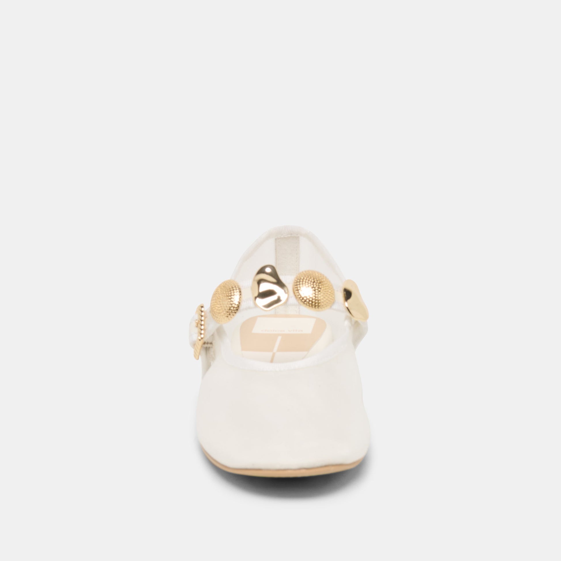 Dolce Vita Relan Mesh White Mesh Ballet Flats