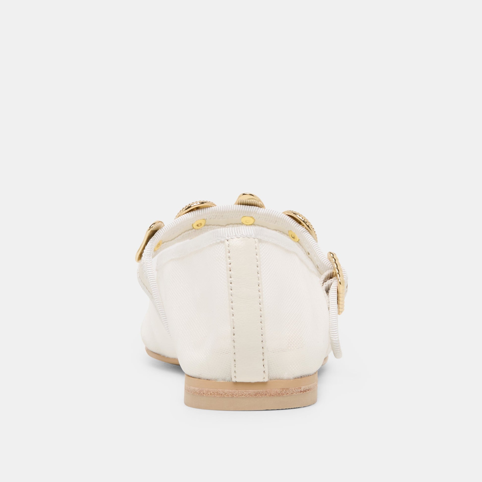 Dolce Vita Relan Mesh White Mesh Ballet Flats