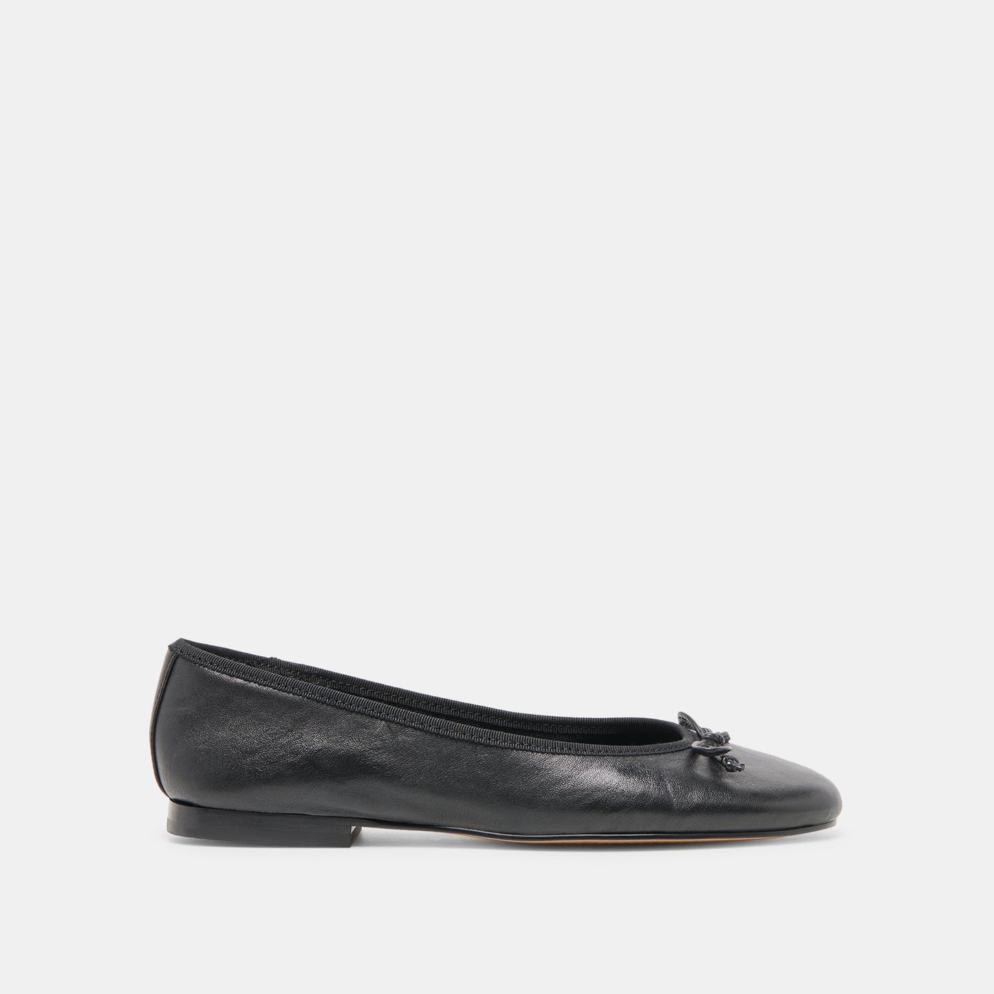 Dolce Vita Ritla Wide Black Leather Ballet Flats