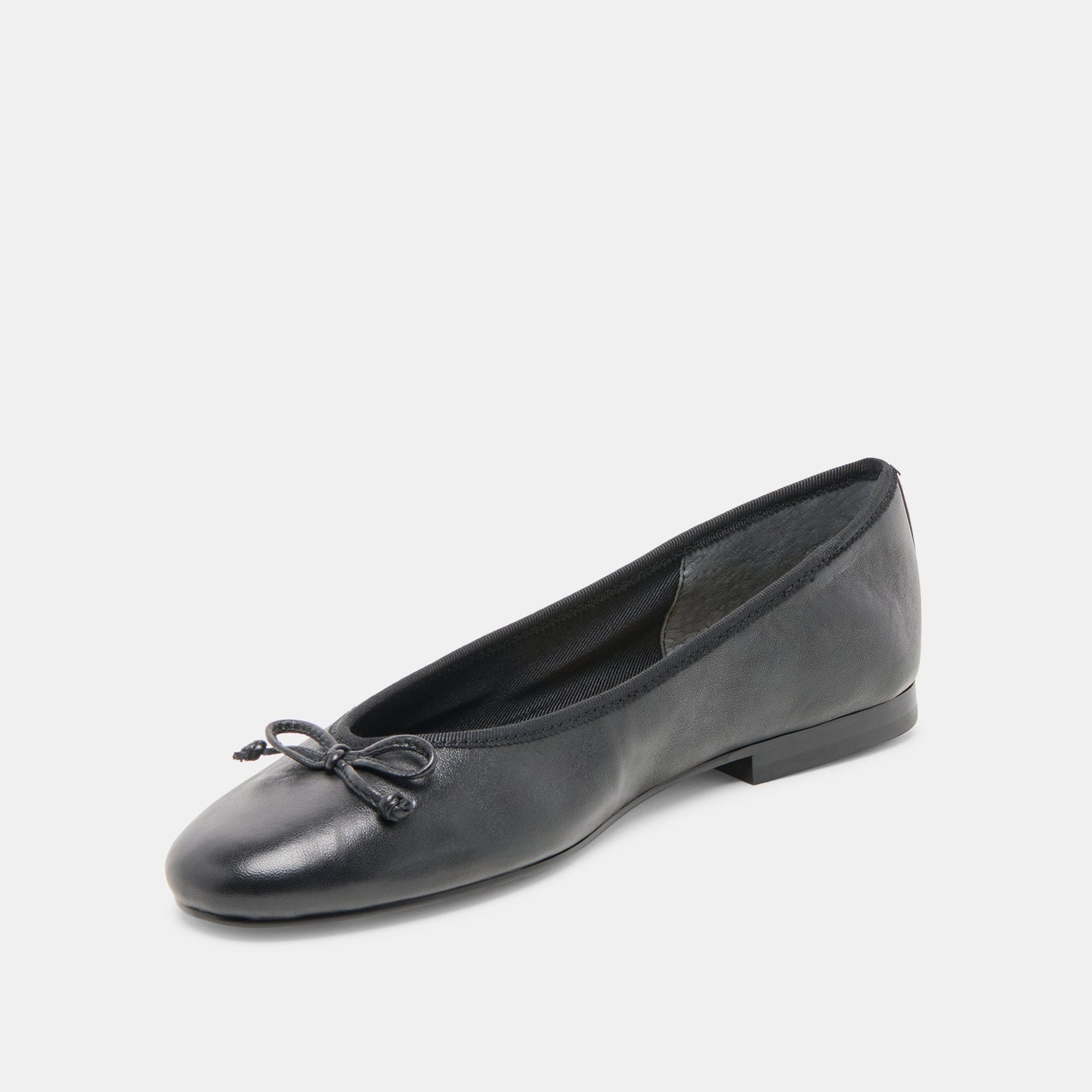 Dolce Vita Ritla Wide Black Leather Ballet Flats