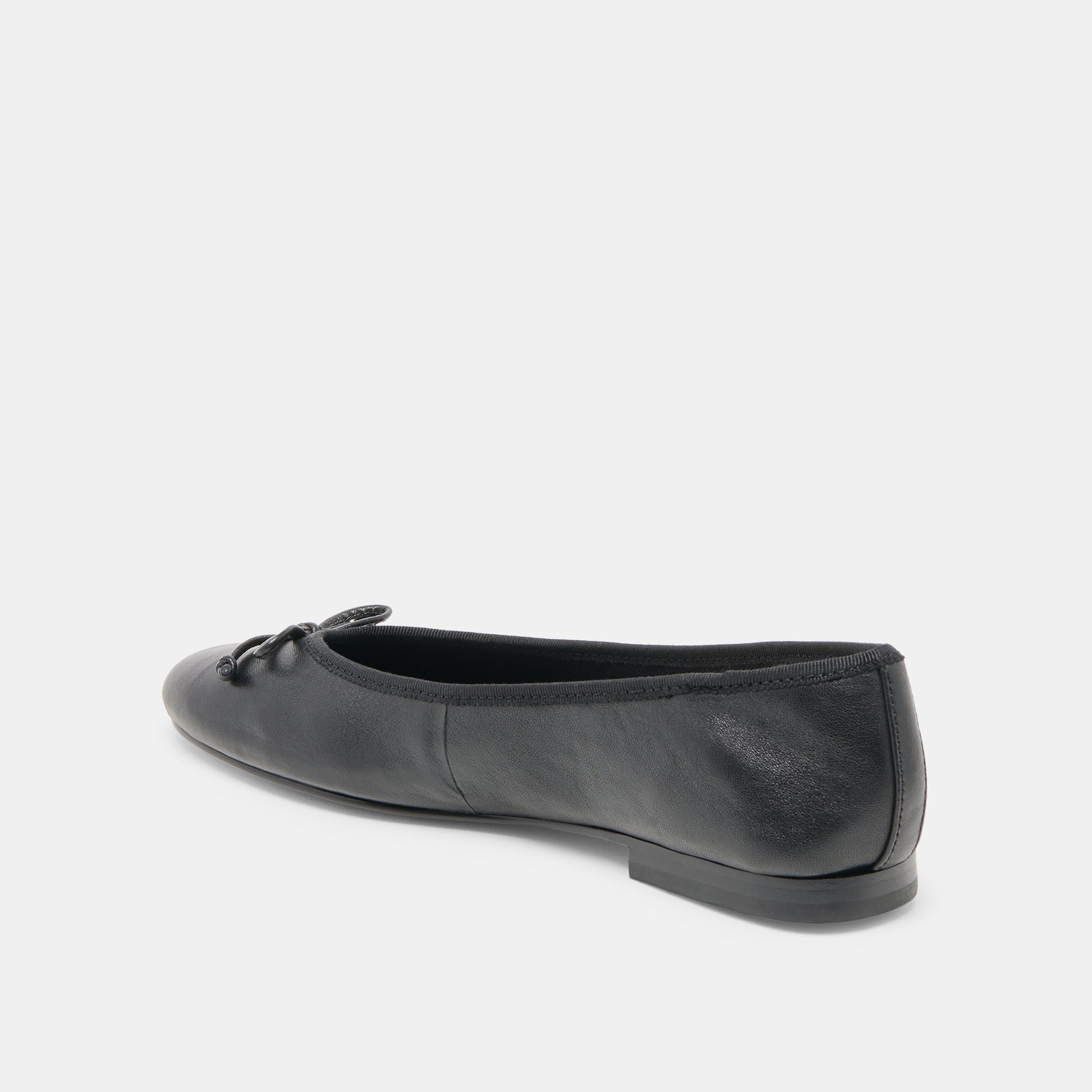 Dolce Vita Ritla Wide Black Leather Ballet Flats