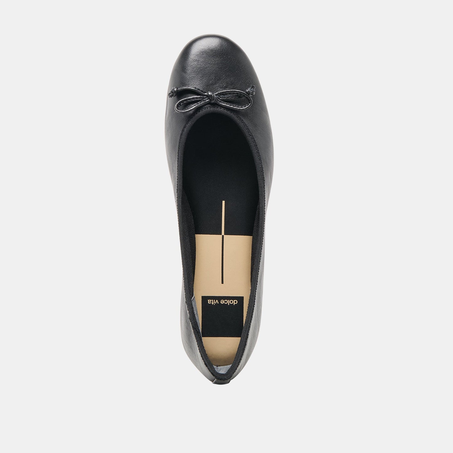 Dolce Vita Ritla Wide Black Leather Ballet Flats