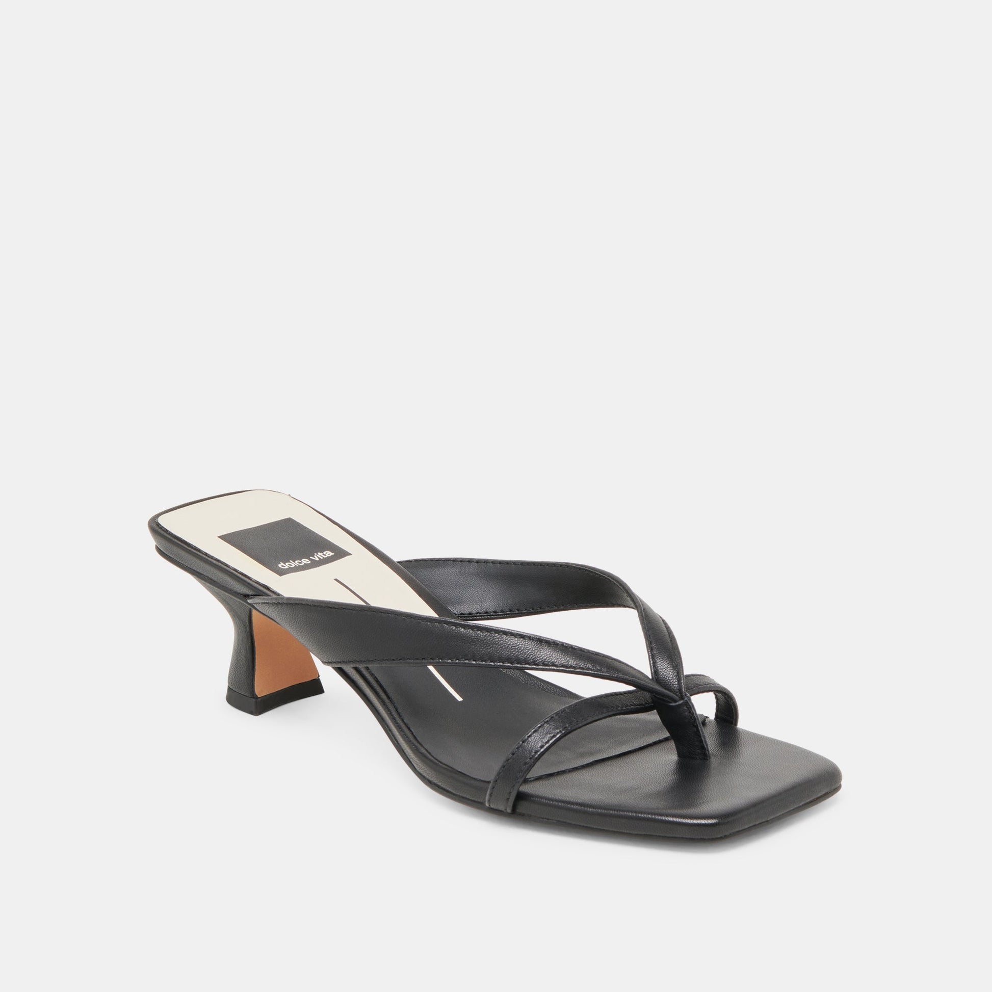 Dolce Vita BREVEL WIDE HEELS ONYX LEATHER
 – Dolce Vita