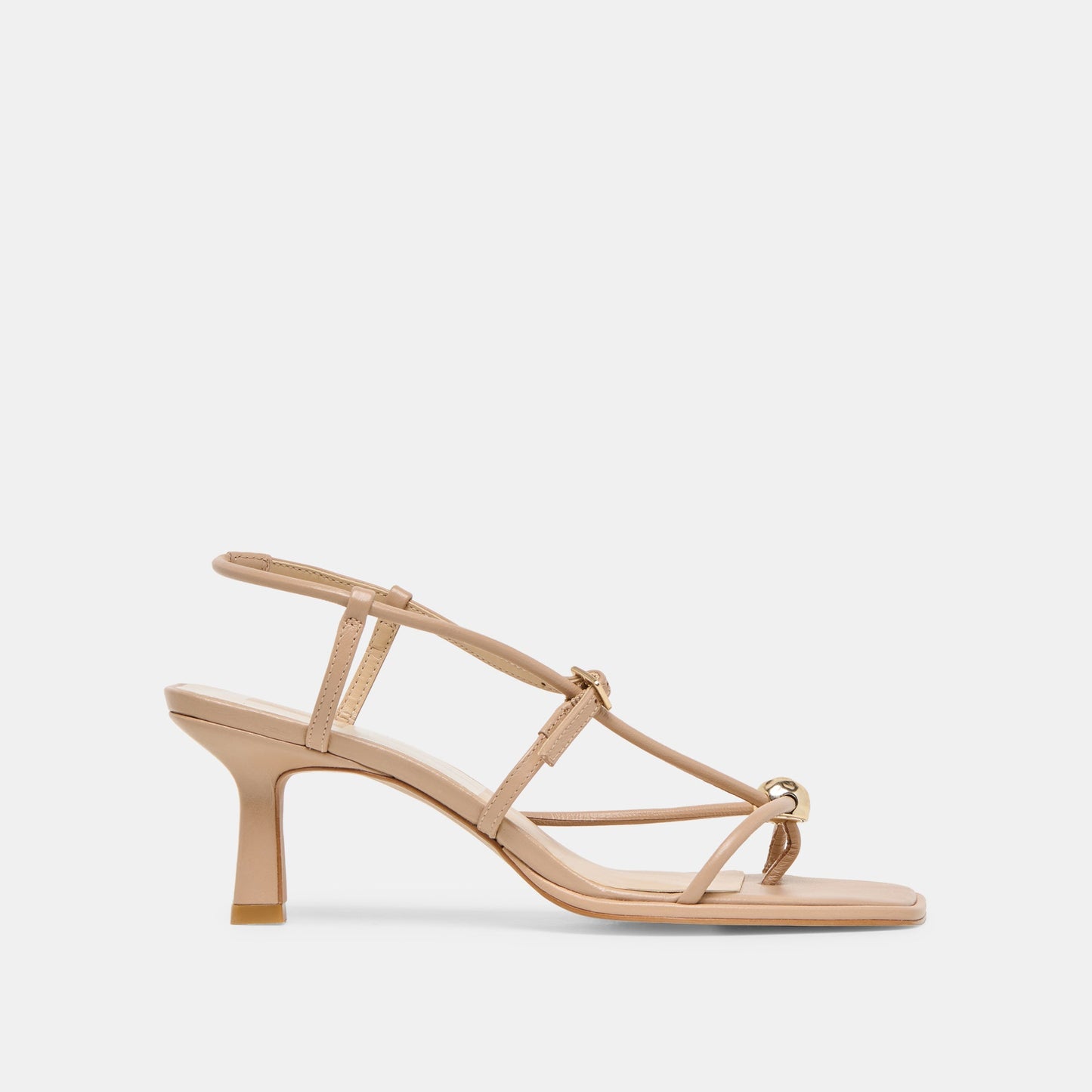 Dolce Vita Manji Wide Light Tan Leather Heels