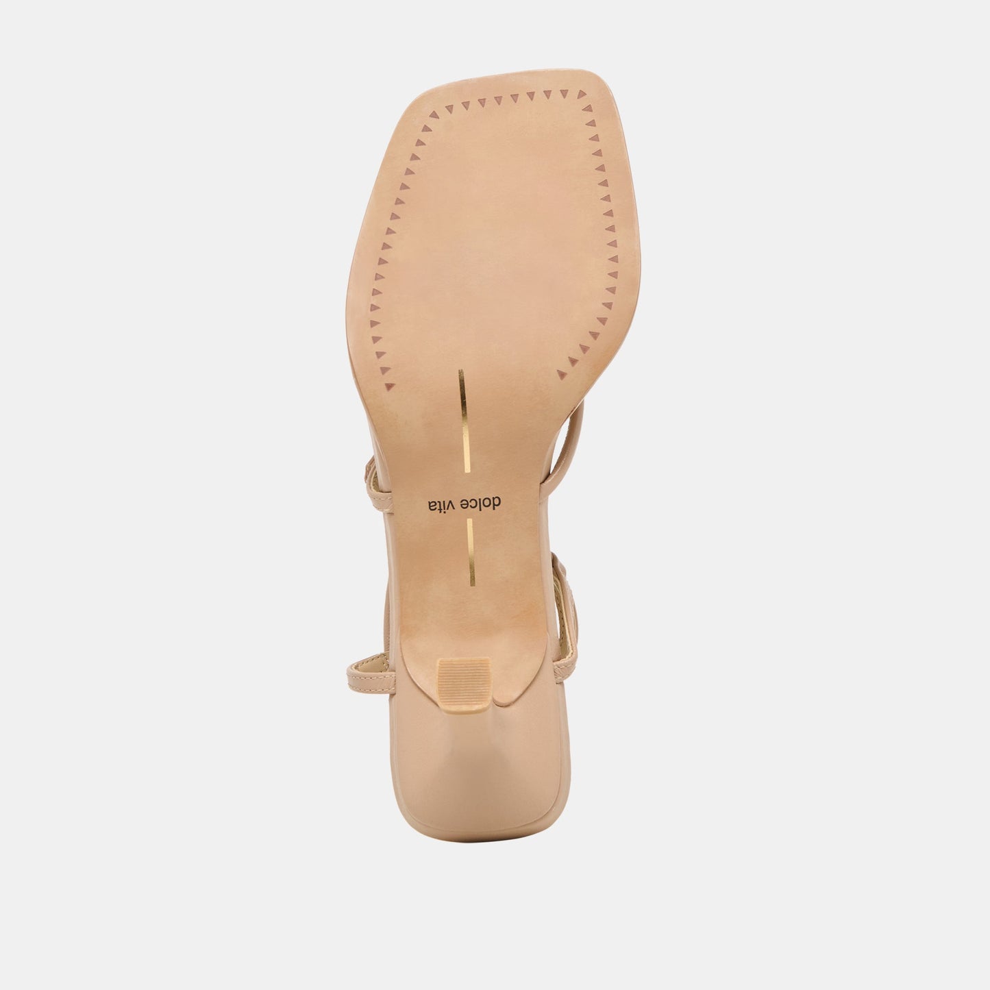Dolce Vita Manji Wide Light Tan Leather Heels