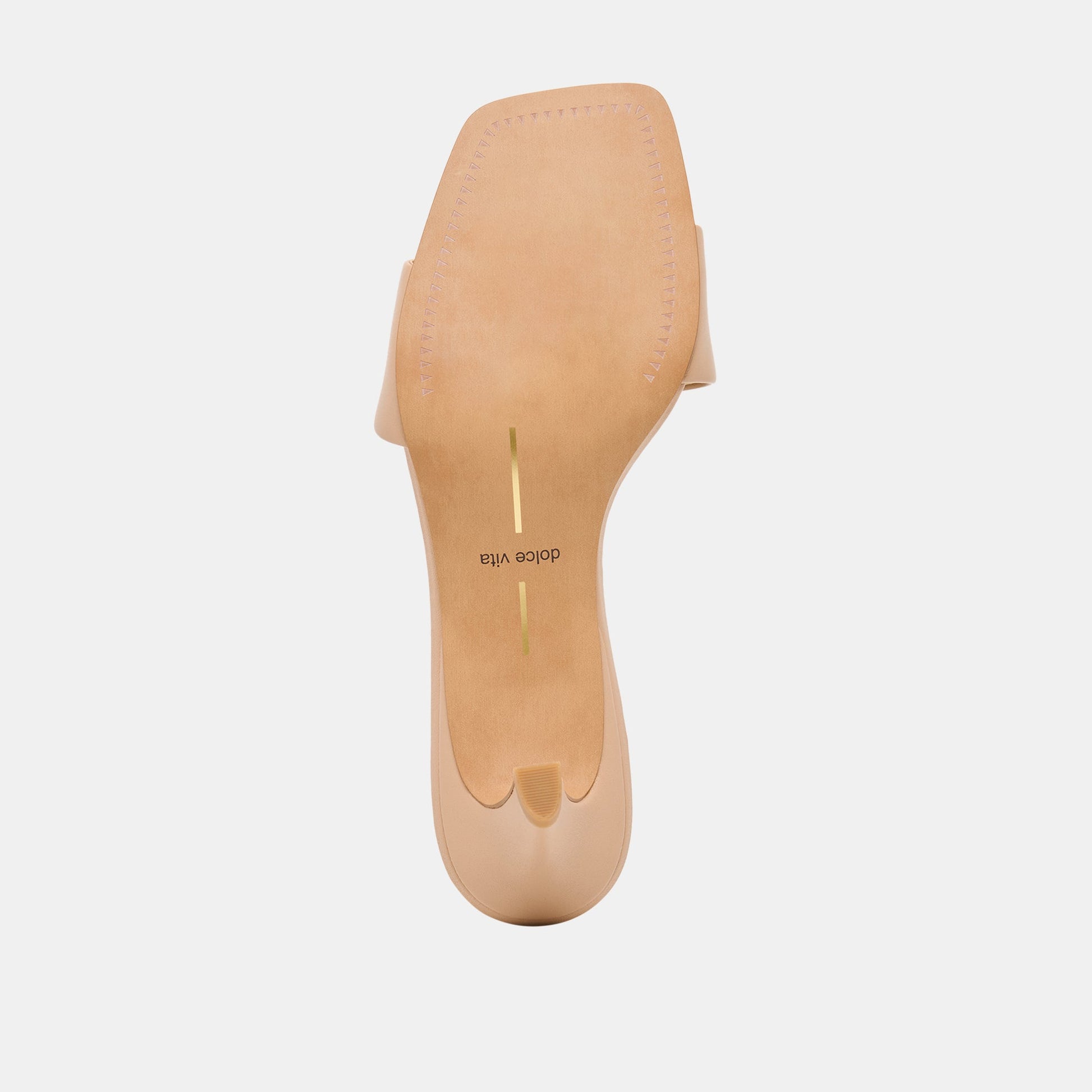 Dolce Vita Rexa Wide Light Tan Leather Heels
