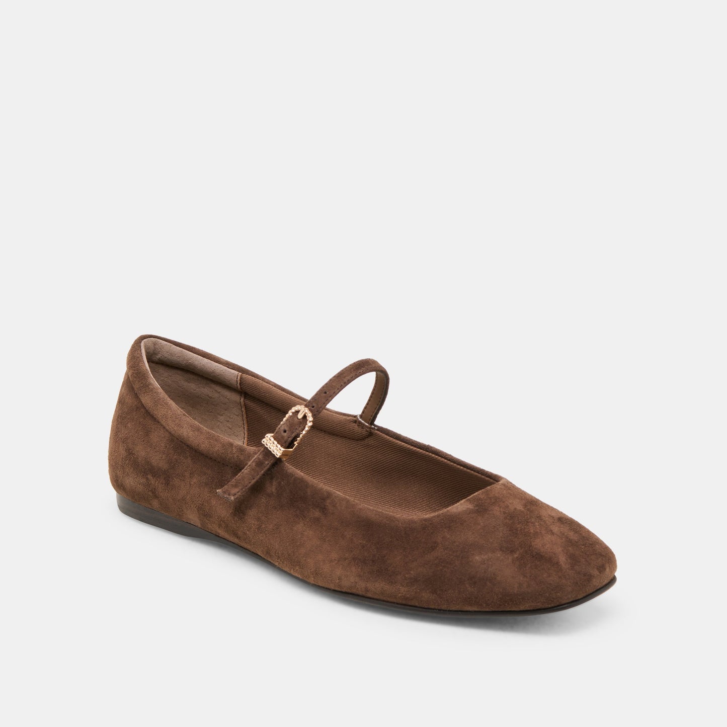 Dolce Vita Reyes Wide Dk Brown Suede Ballet Flats