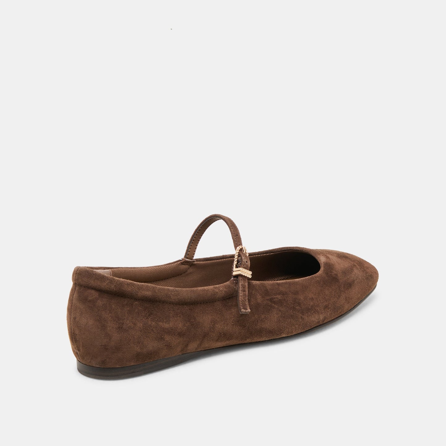 Dolce Vita Reyes Wide Dk Brown Suede Ballet Flats