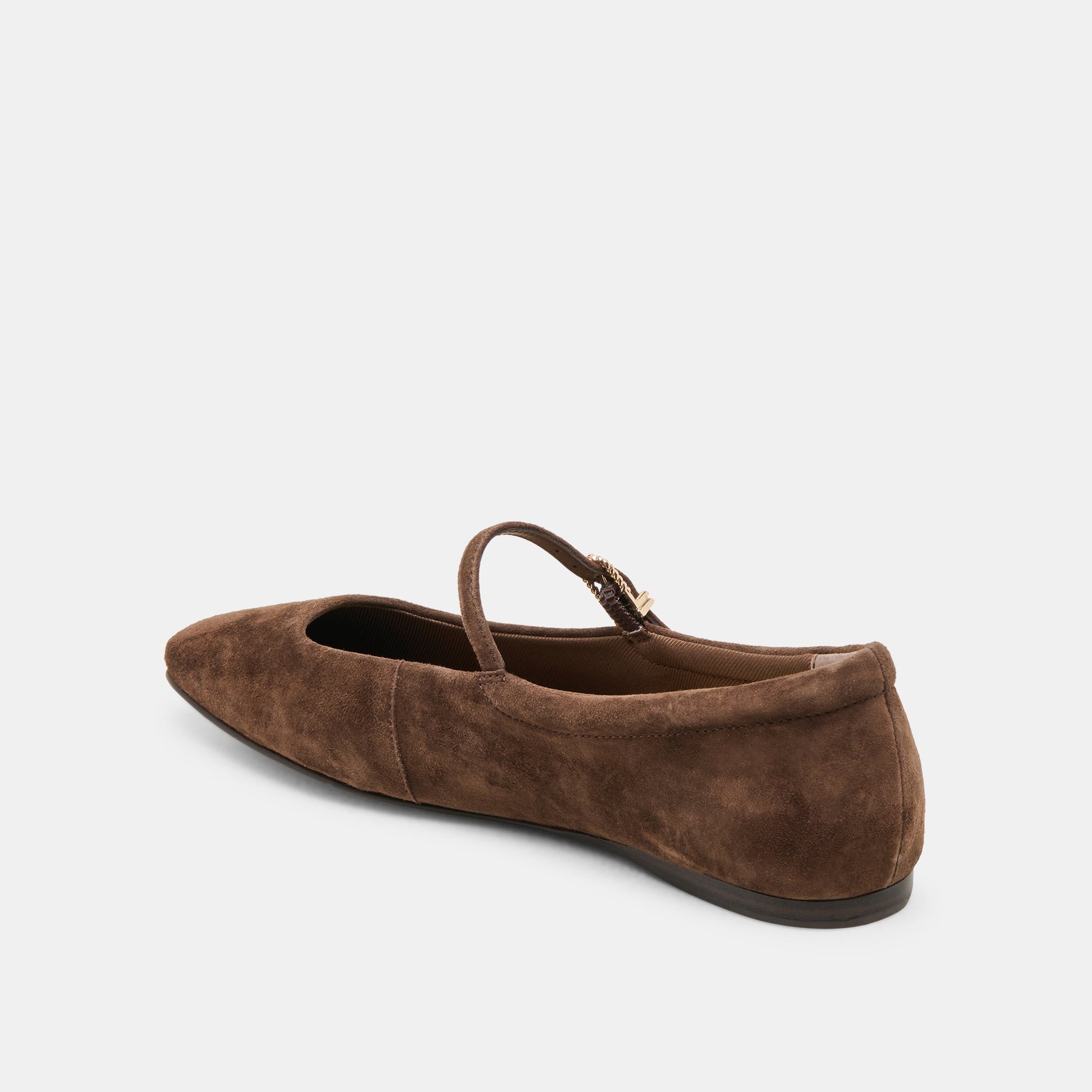 Dolce Vita Reyes Wide Dk Brown Suede Ballet Flats