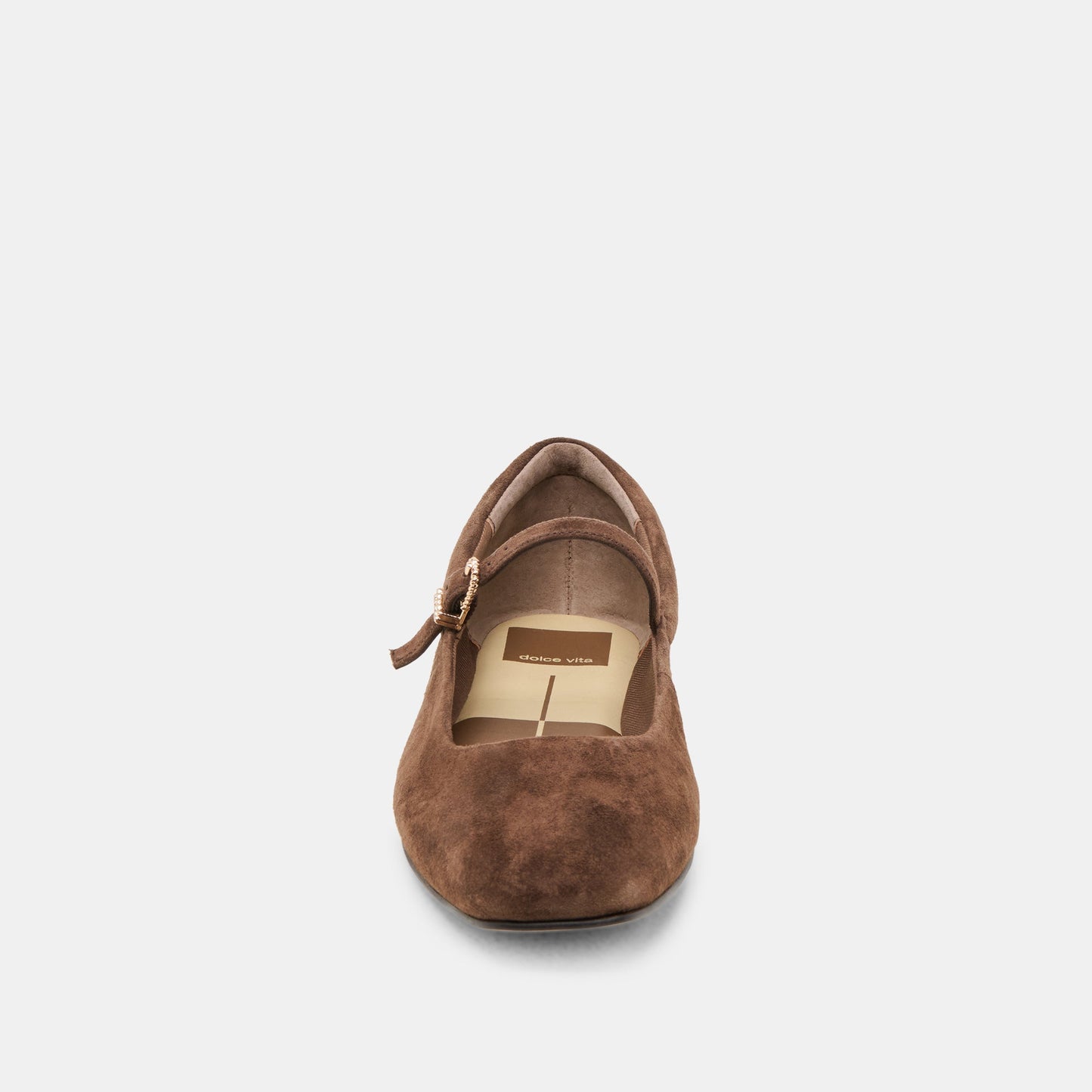 Dolce Vita Reyes Wide Dk Brown Suede Ballet Flats