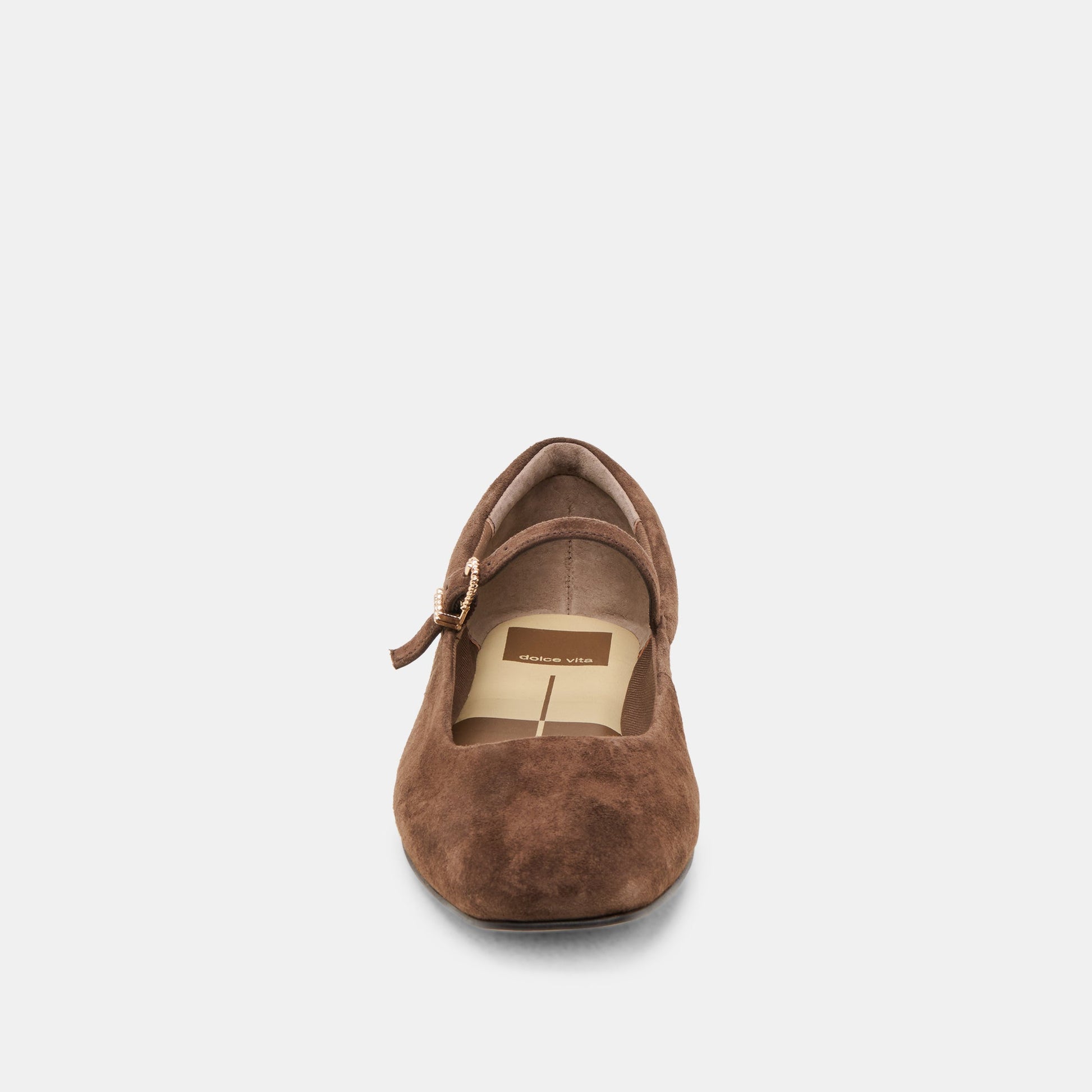 Dolce Vita Reyes Wide Dk Brown Suede Ballet Flats
