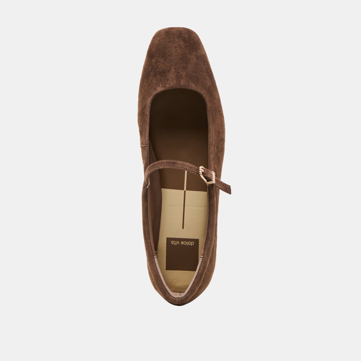Dolce Vita Reyes Wide Dk Brown Suede Ballet Flats