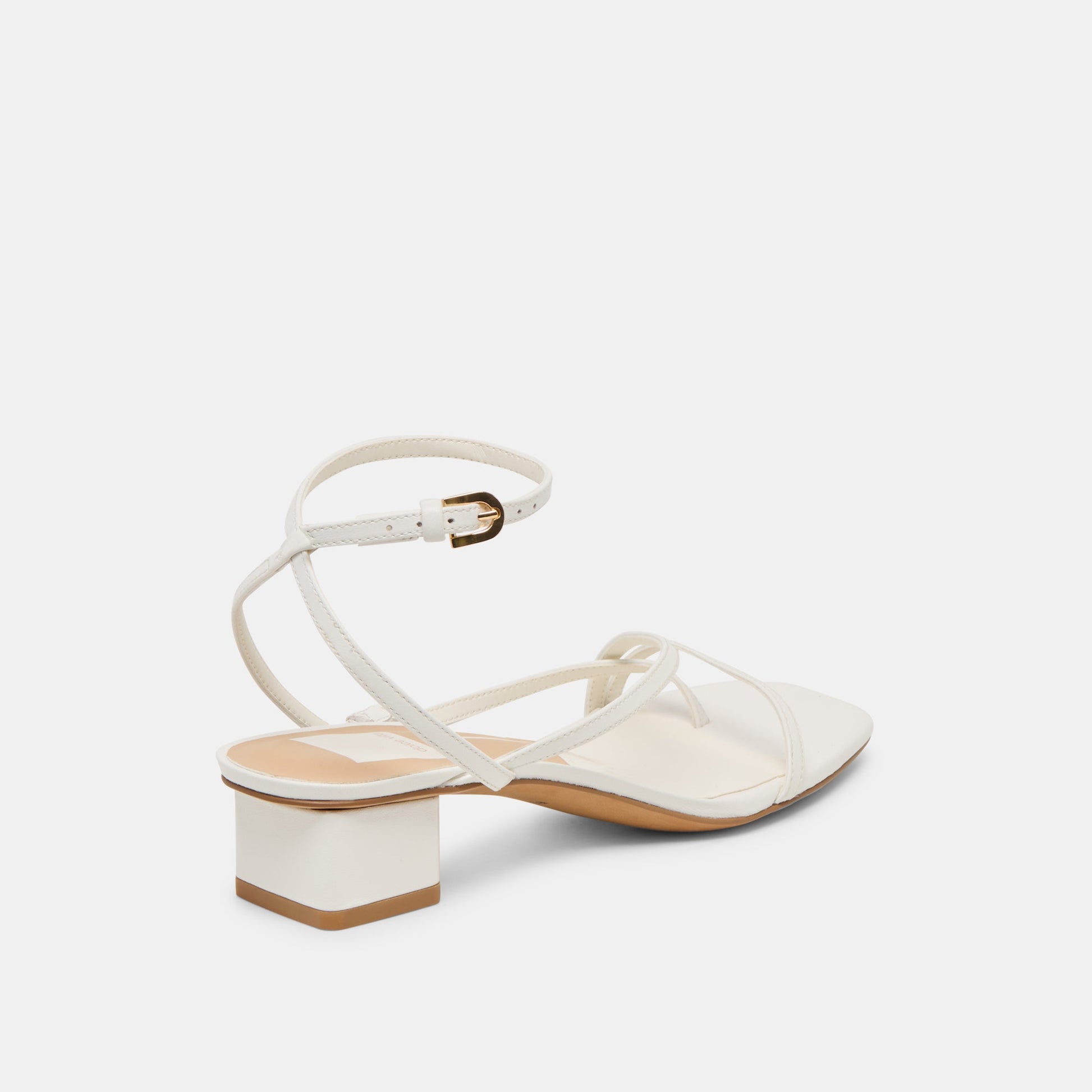 Dolce Vita Karlos Wide True White Leather Sandals
