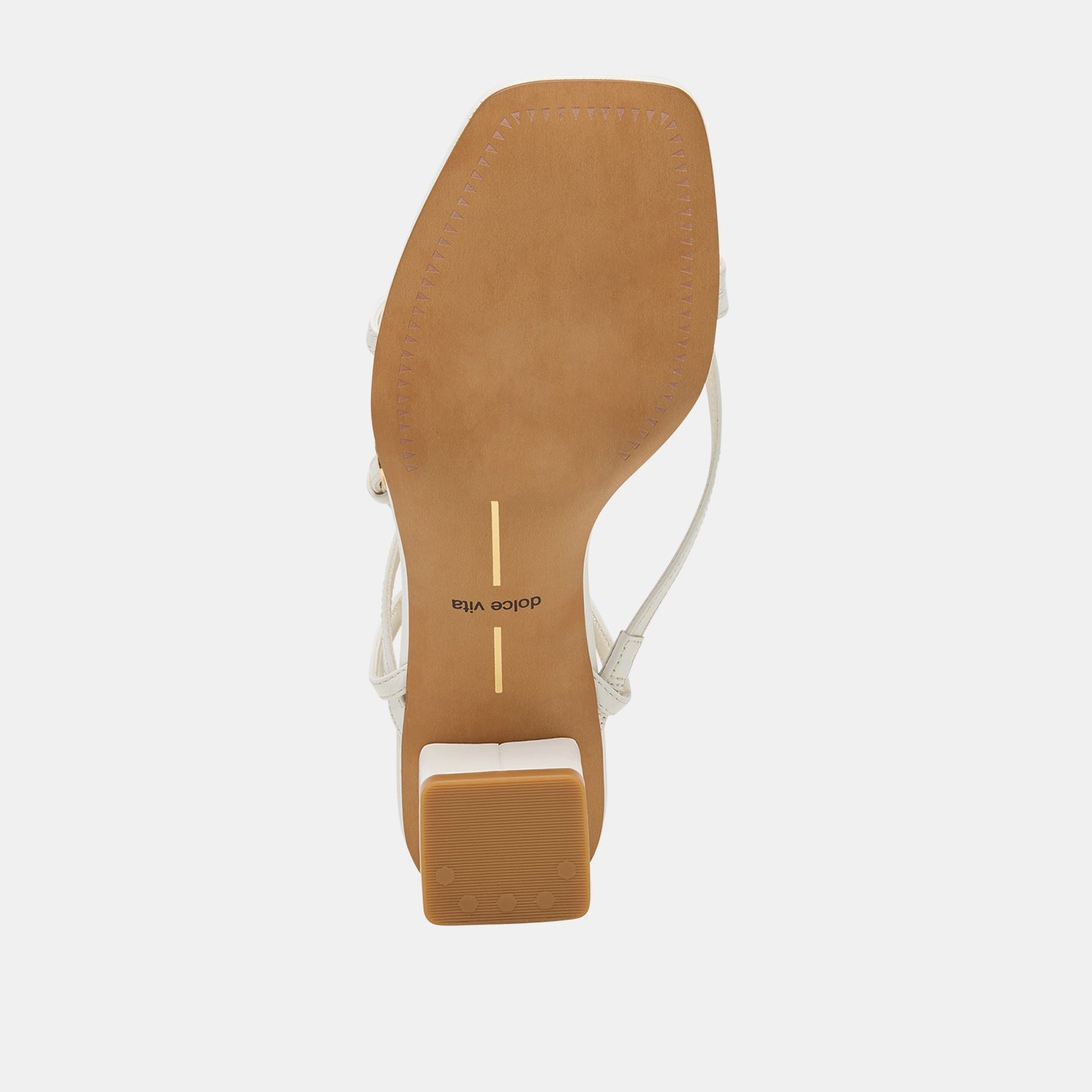 Dolce Vita Karlos Wide True White Leather Sandals