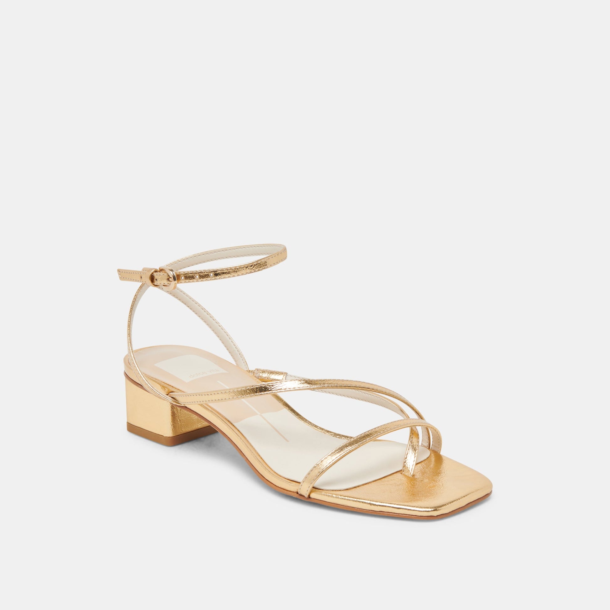 Dolce Vita Karlos Wide Gold Metallic Stella Sandals