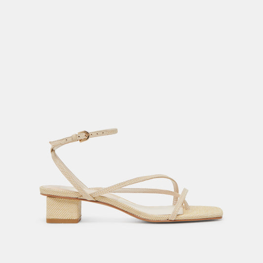 Dolce Vita Karlos Wide Natural Woven Raffia Sandals