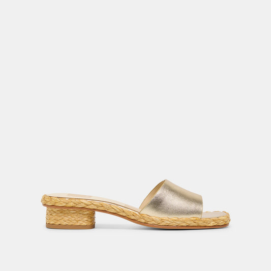 Dolce Vita Dixi Wide Platinum Leather Sandals