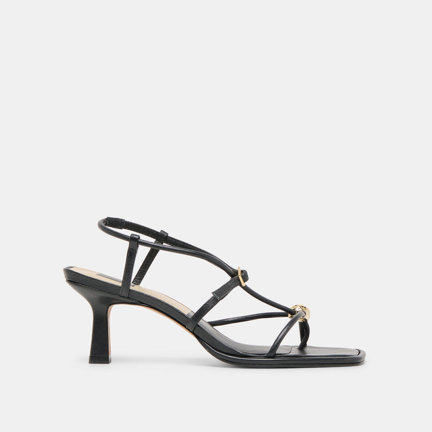 Dolce Vita Manji Wide Black Leather Heels