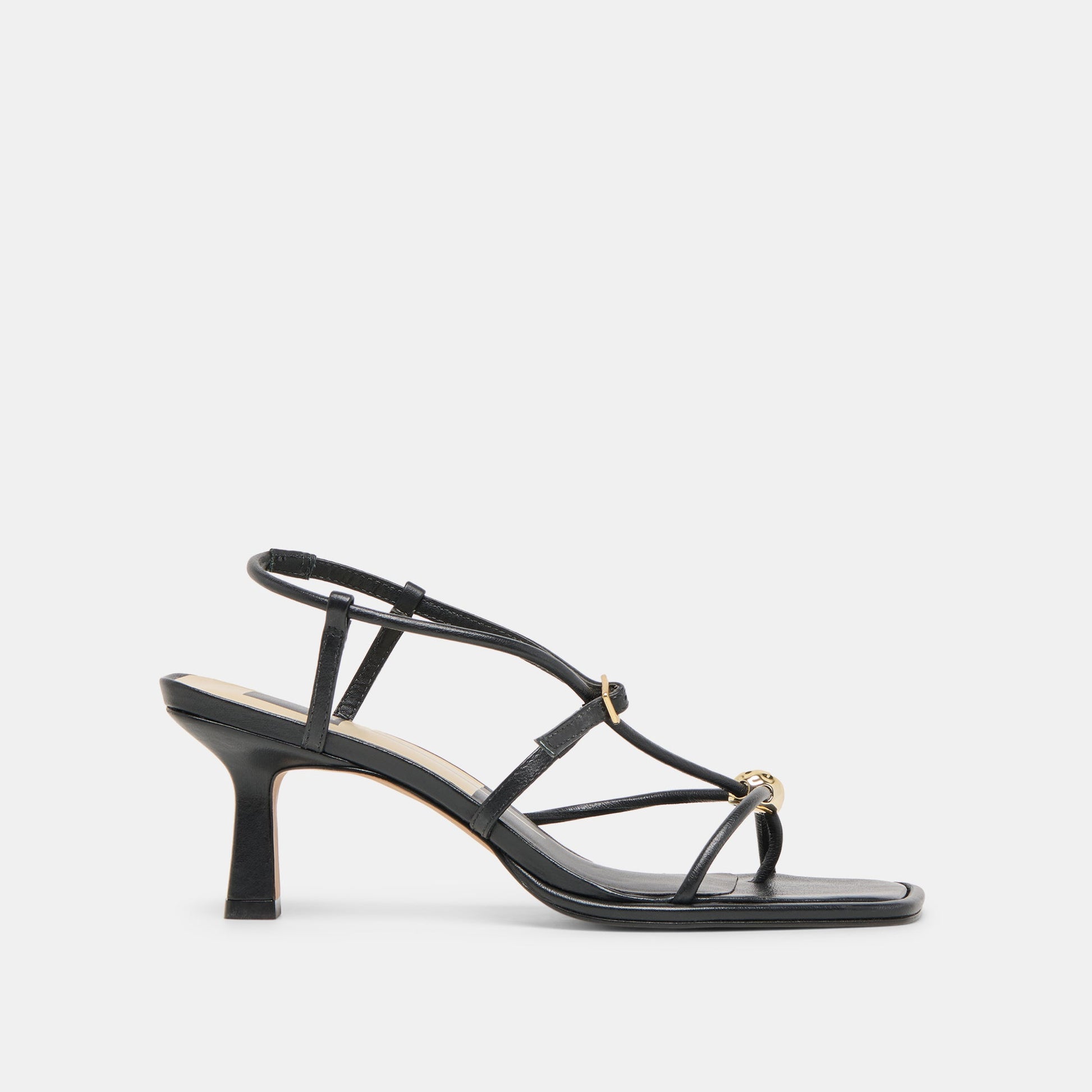 Dolce Vita Manji Wide Black Leather Heels