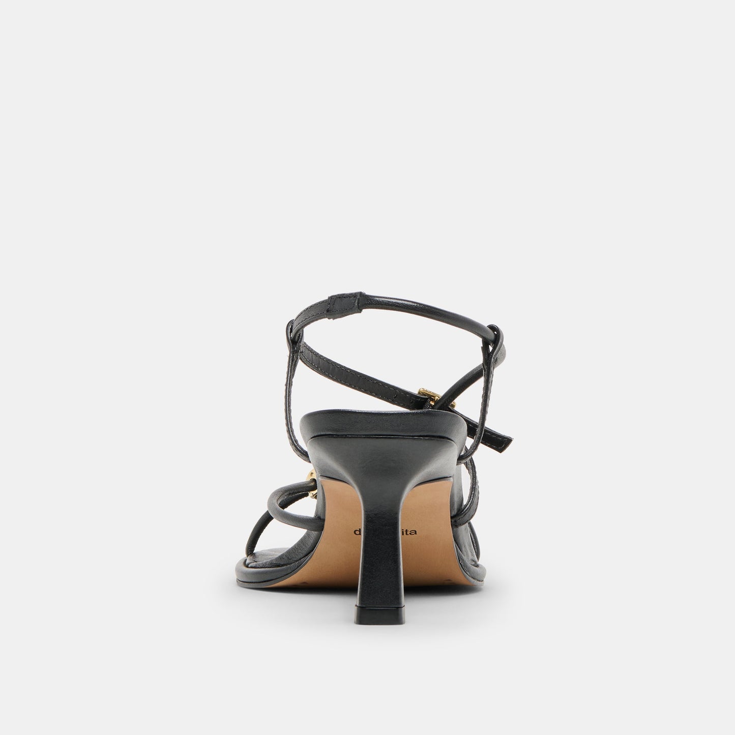 Dolce Vita Manji Wide Black Leather Heels