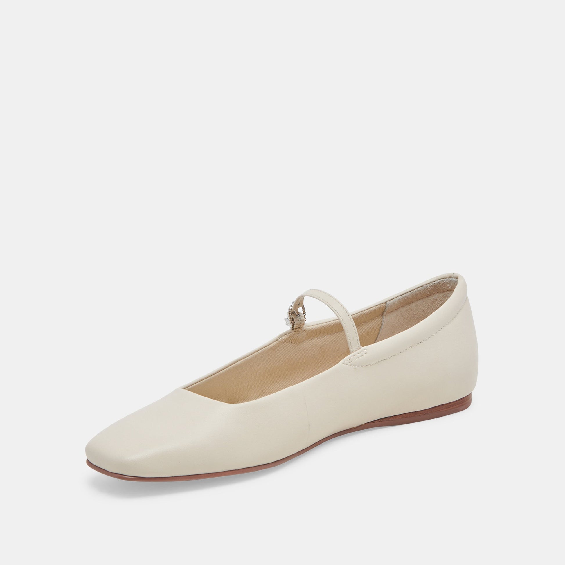 Dolce Vita Reyes Wide Ballet Flats Ivory Leather | Ivory Ballet Flats
 – Dolce Vita