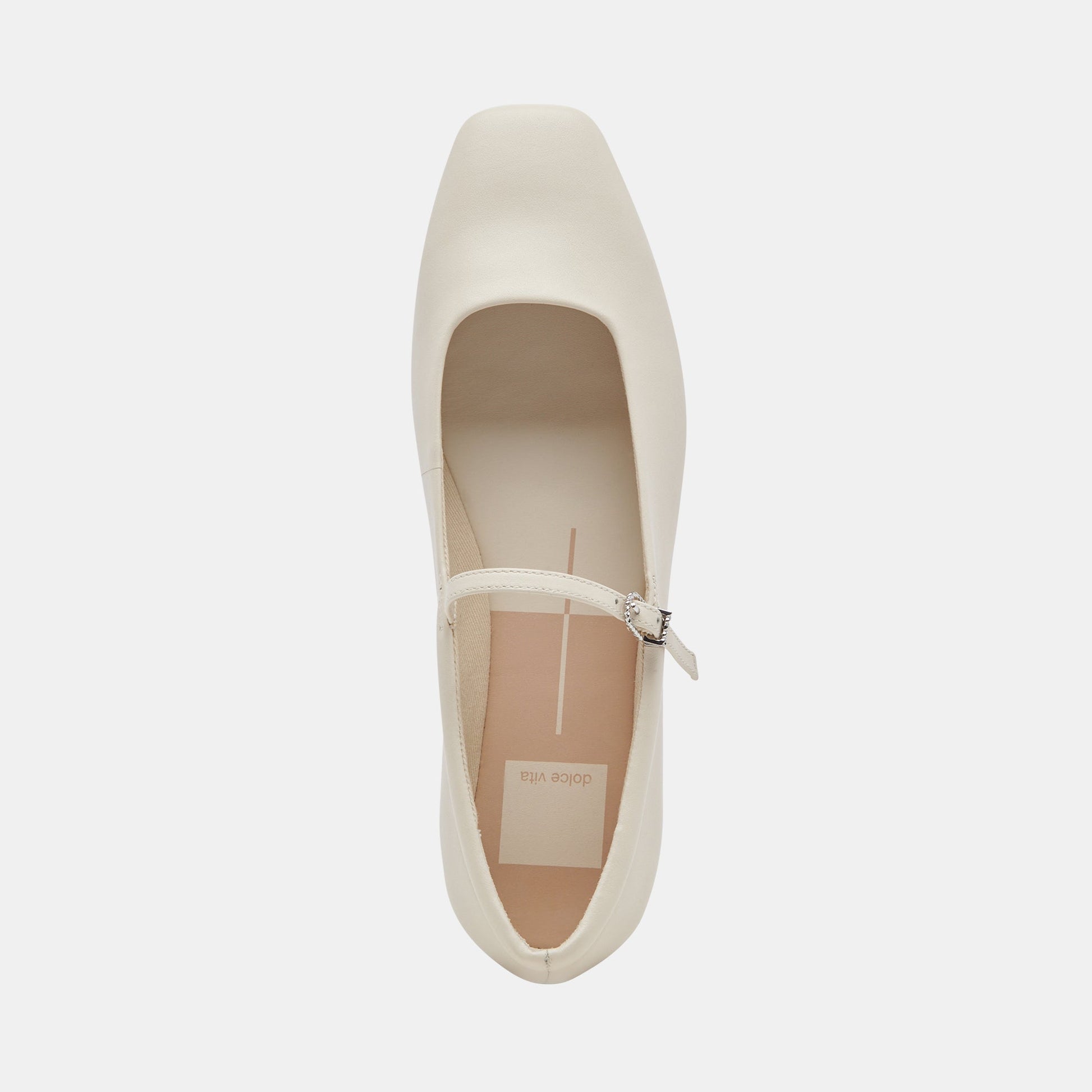 Dolce Vita Reyes Wide Ballet Flats Ivory Leather | Ivory Ballet Flats
 – Dolce Vita