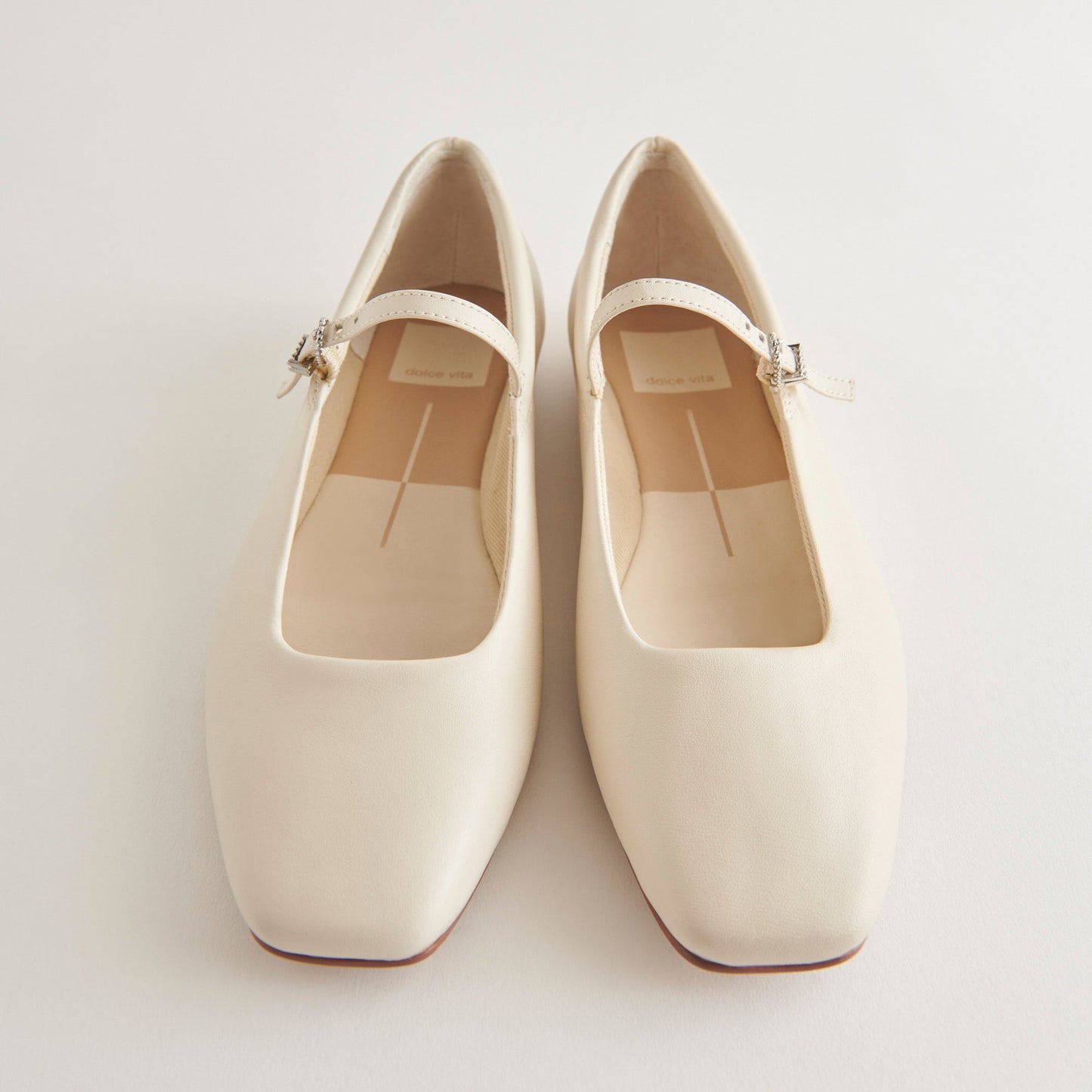 Dolce Vita Reyes Wide Ballet Flats Ivory Leather | Ivory Ballet Flats
 – Dolce Vita