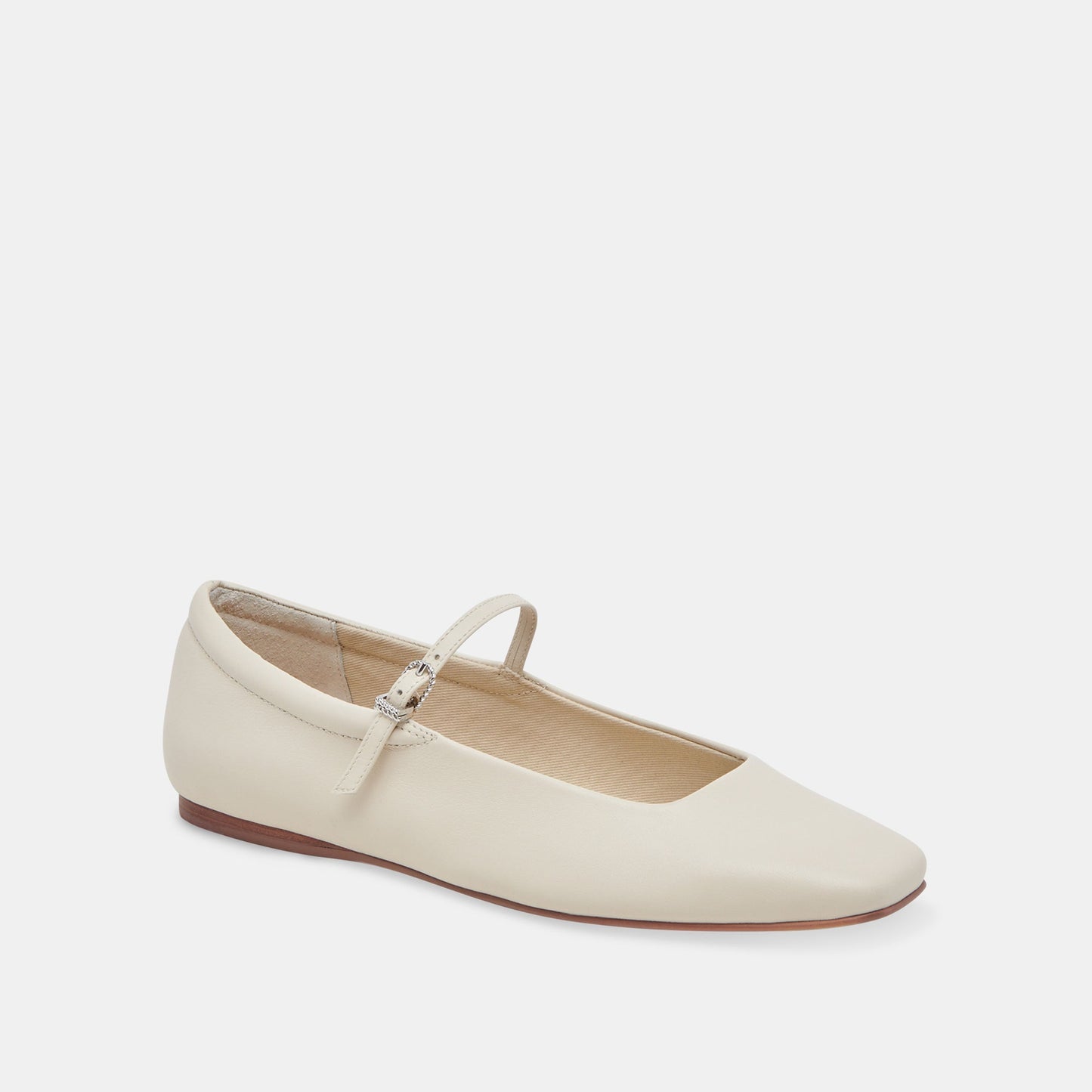 Dolce Vita Reyes Wide Ballet Flats Ivory Leather | Ivory Ballet Flats
 – Dolce Vita