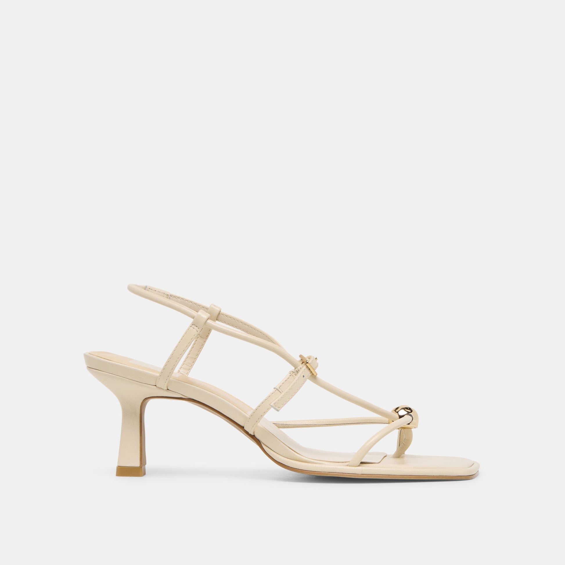 Dolce Vita Manji Wide Creme Leather Heels