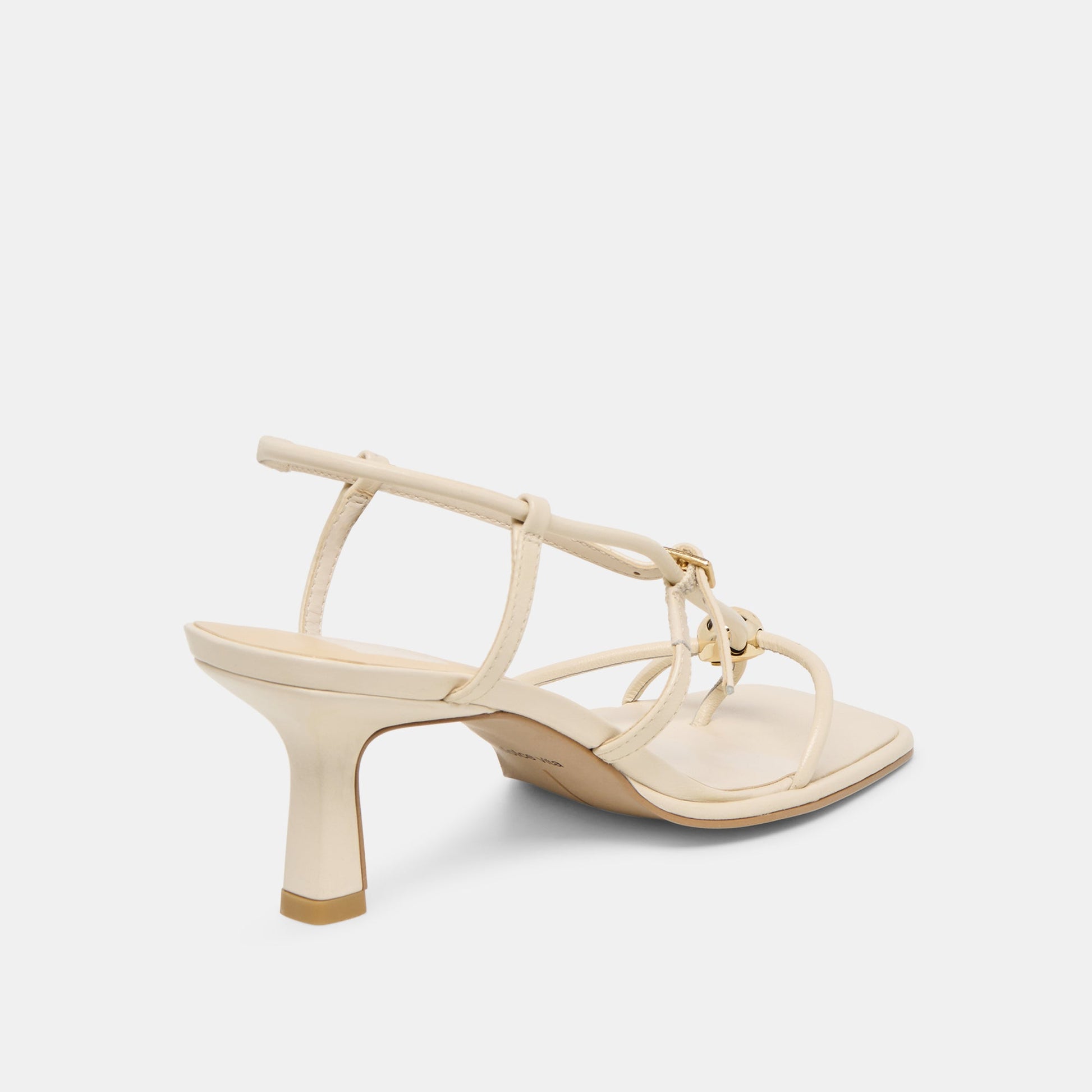 Dolce Vita Manji Wide Creme Leather Heels