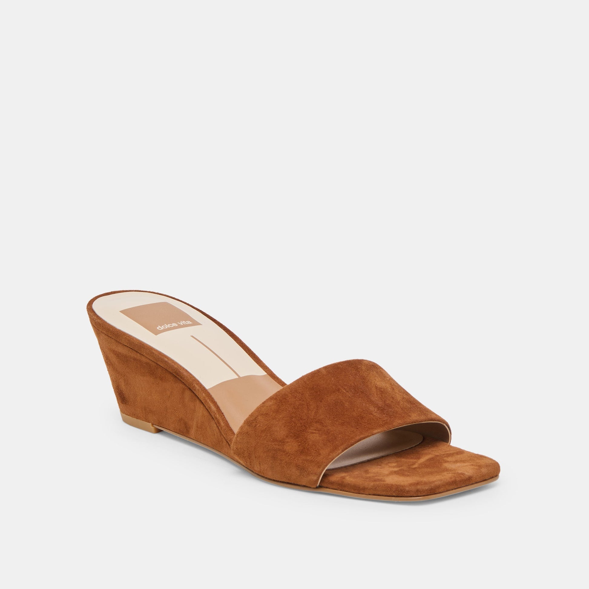 Dolce Vita Qaily Wide Brown Suede Wedges