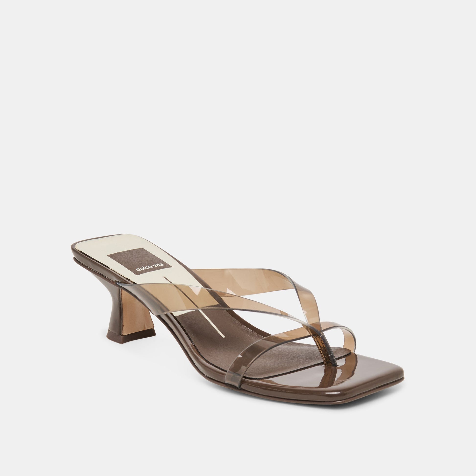 Dolce Vita Brevel Vinyl Wide Dk Brown Jelly Heels