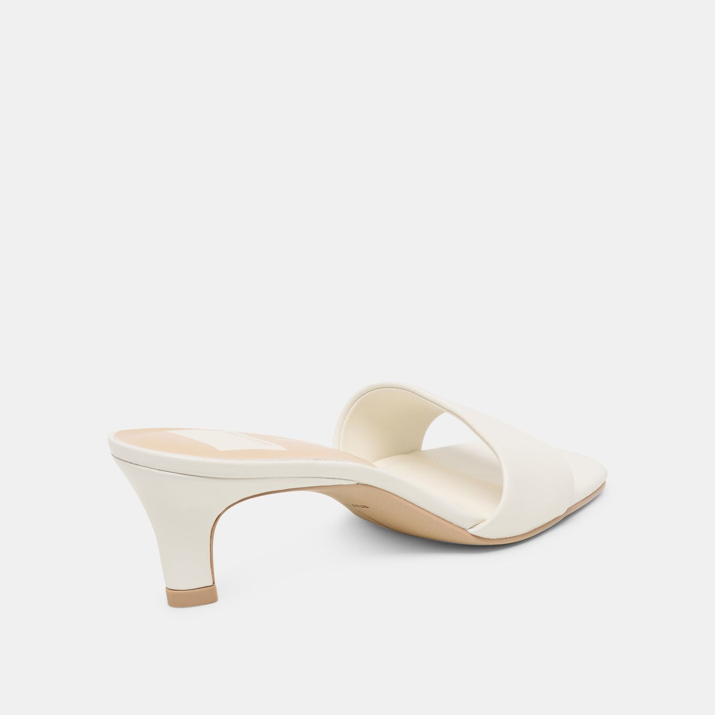 Dolce Vita Rexa Wide True White Leather Heels