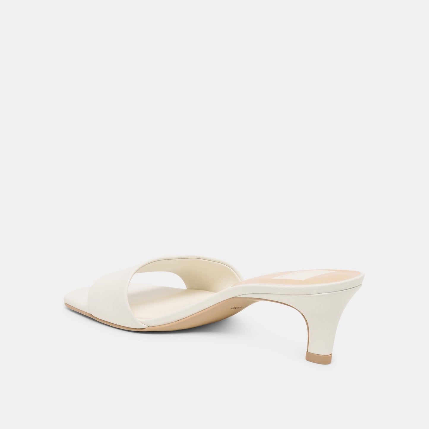 Dolce Vita Rexa Wide True White Leather Heels