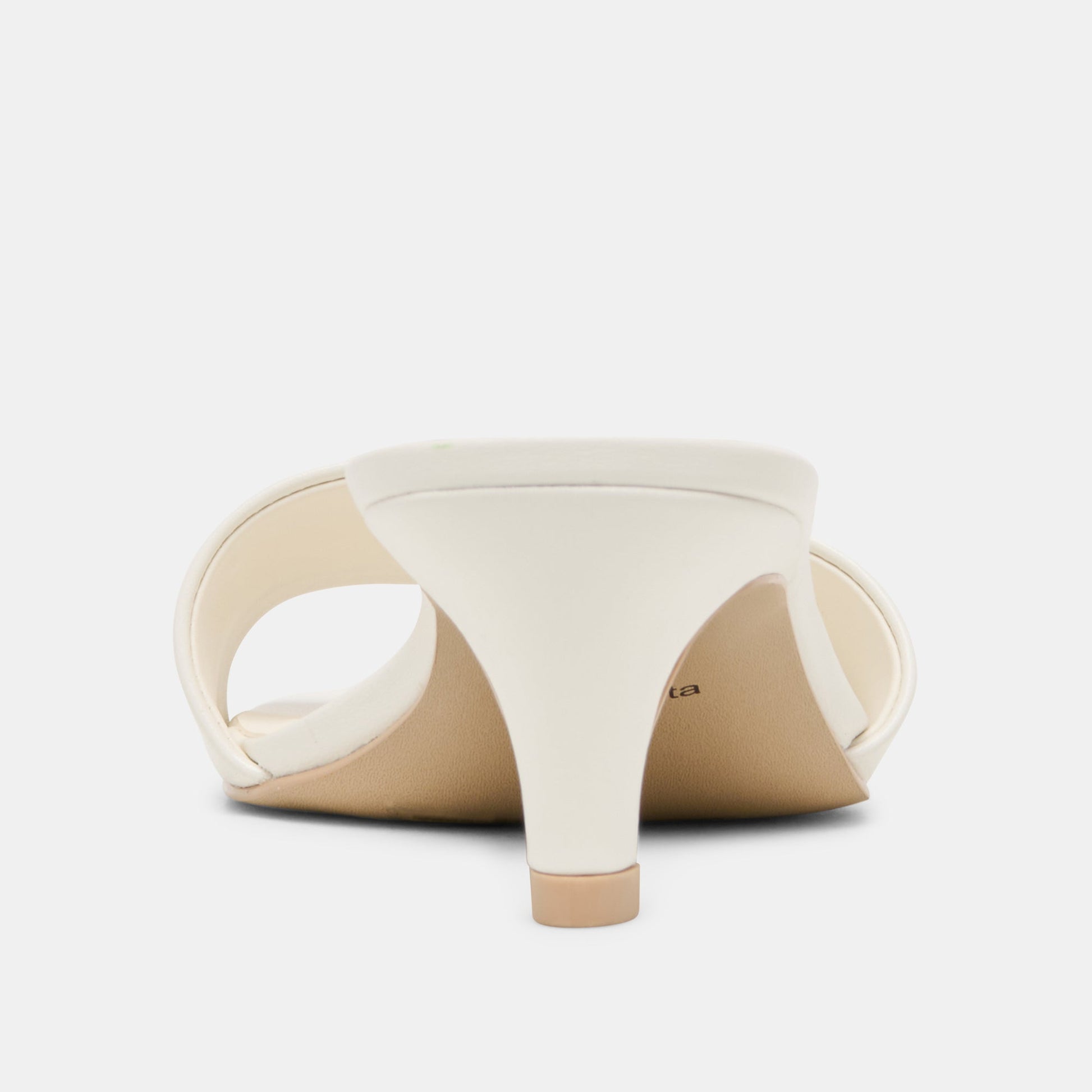 Dolce Vita Rexa Wide True White Leather Heels