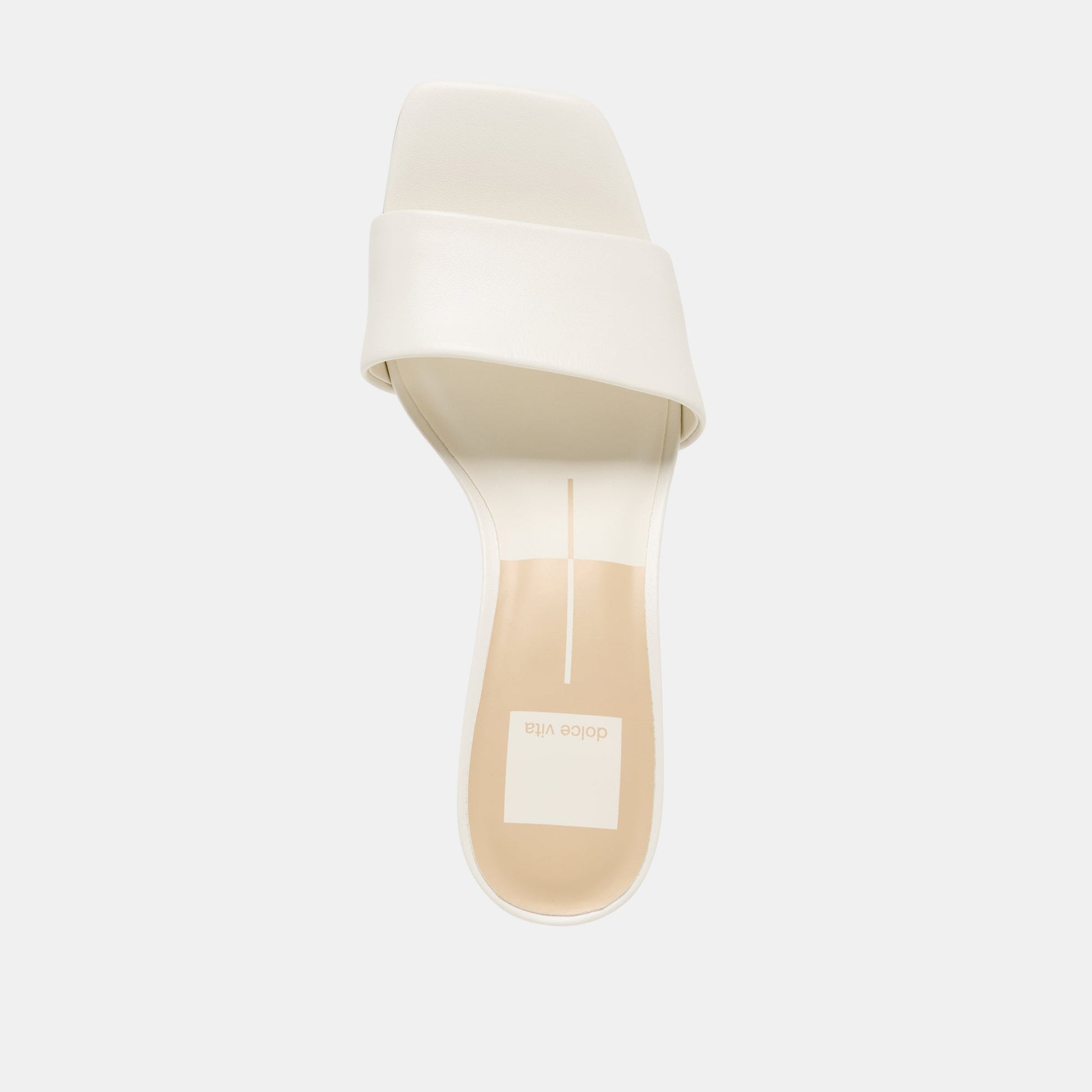 Dolce Vita Rexa Wide True White Leather Heels