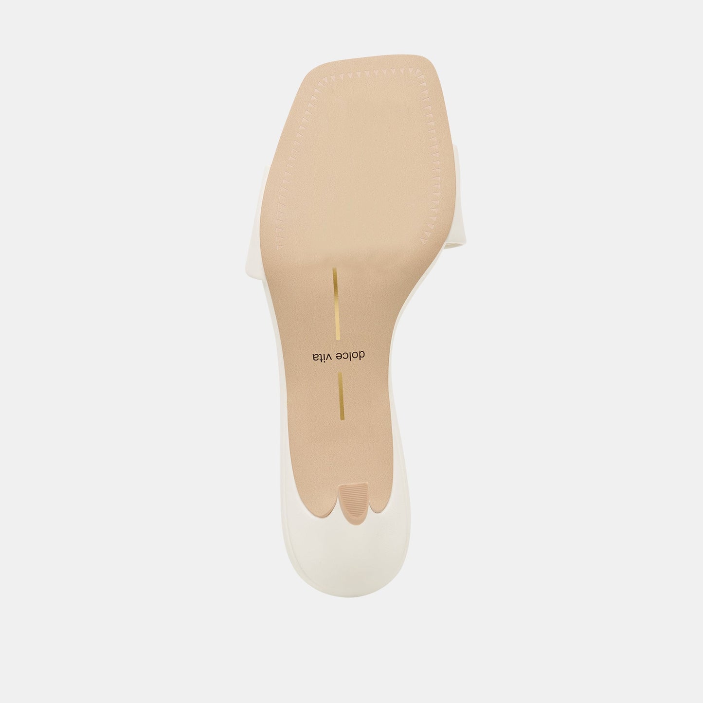 Dolce Vita Rexa Wide True White Leather Heels