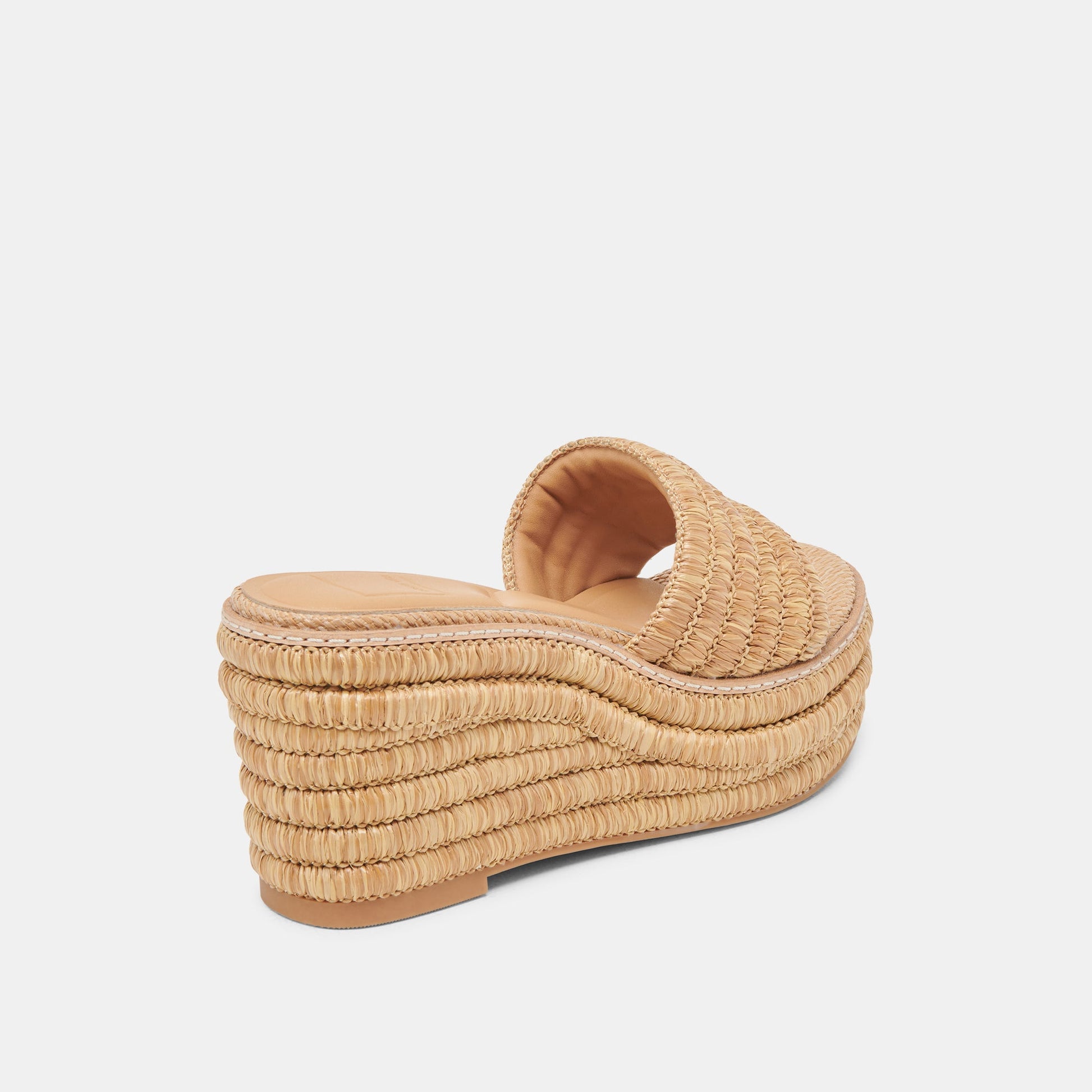 Dolce Vita Throne Wide Lt Natural Raffia Wedges