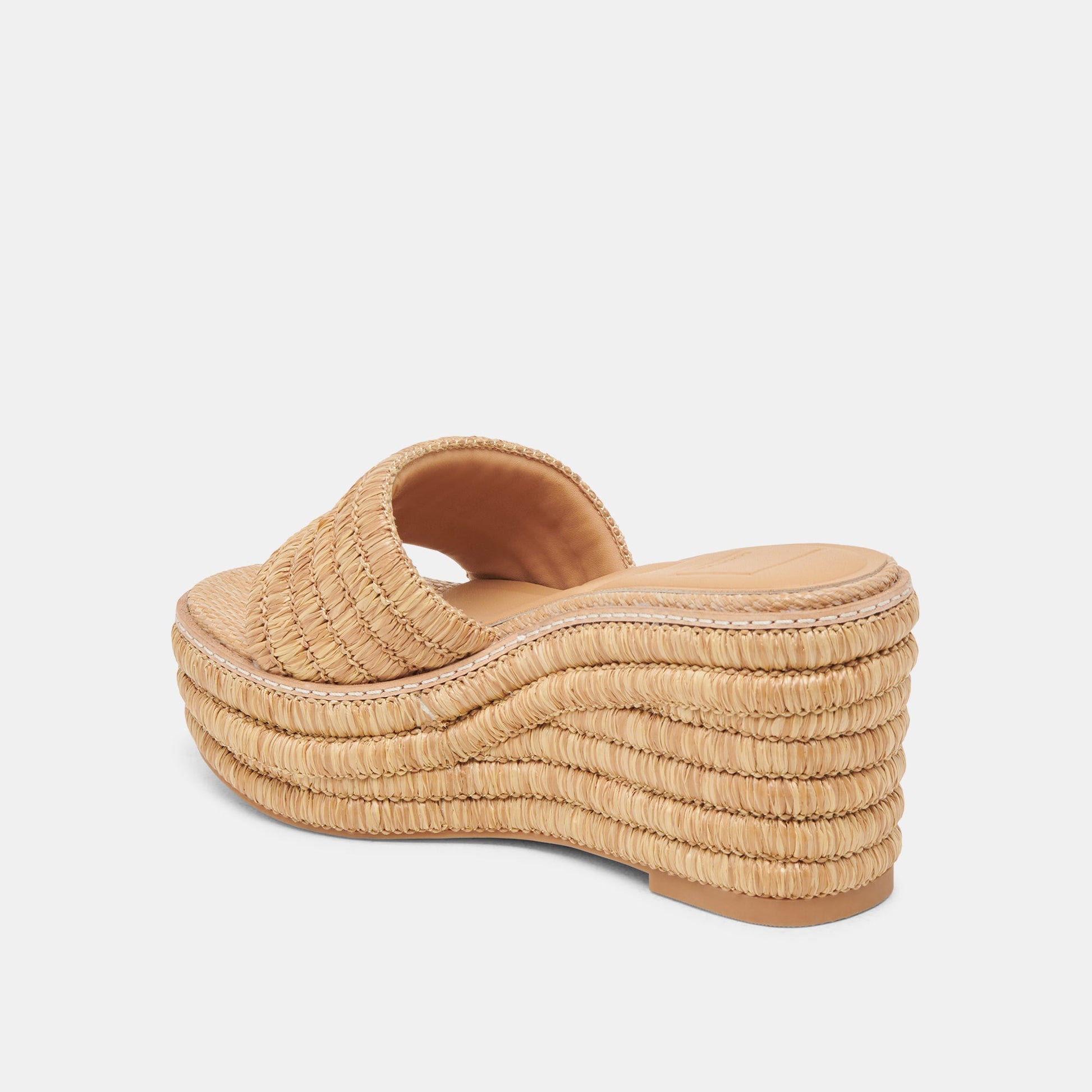 Dolce Vita Throne Wide Lt Natural Raffia Wedges
